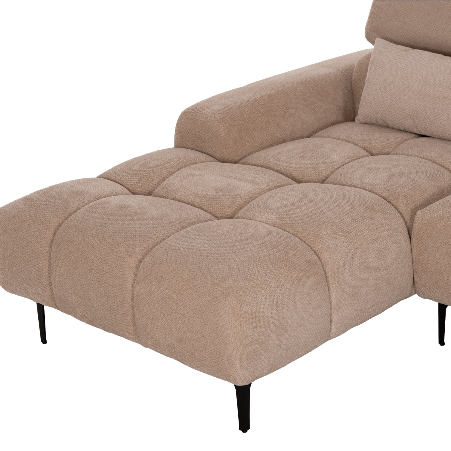 ΚΑΝΑΠΕΣ ΑΡΙΣΤΕΡΗ ΓΩΝΙΑ DIVYA HM3267.11L ΜΠΕΖ ΥΦΑΣΜΑ 260x100-174x104Υεκ.