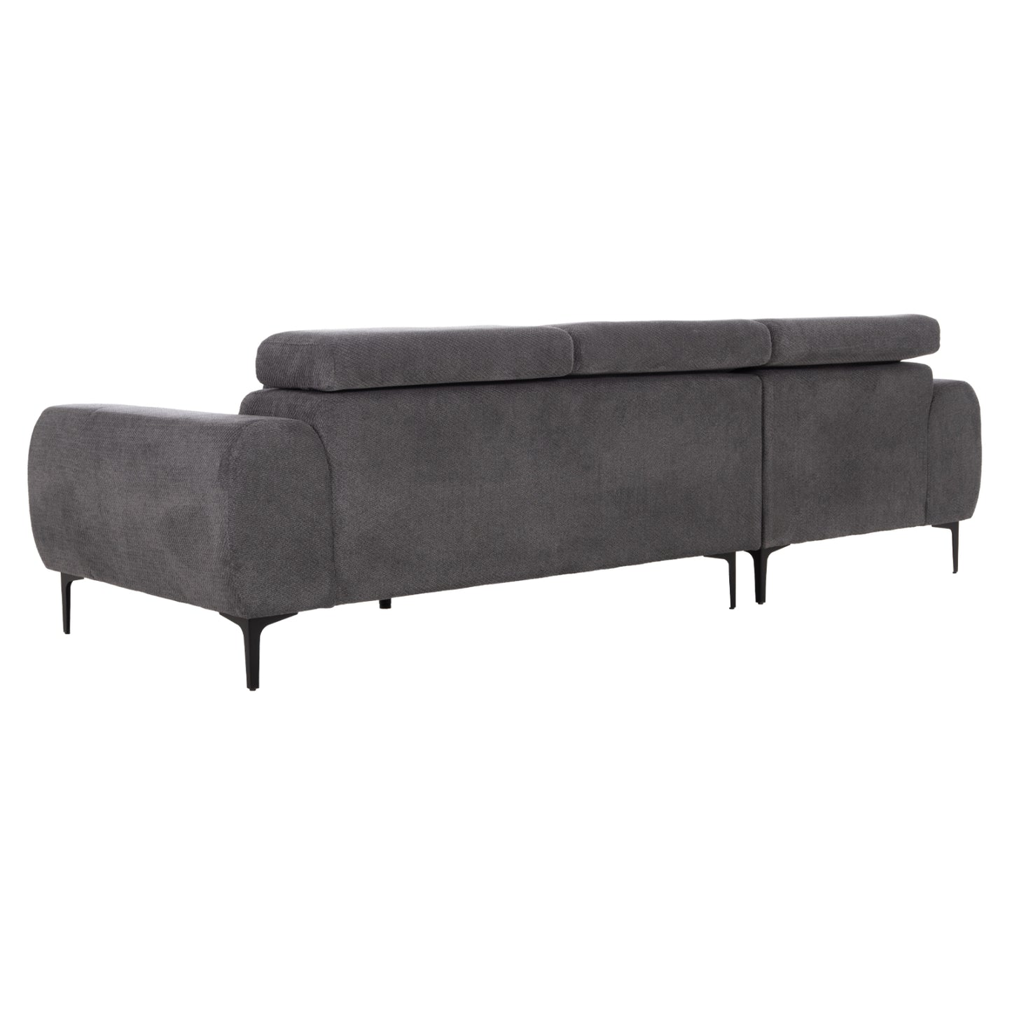 ΚΑΝΑΠΕΣ ΑΡΙΣΤΕΡΗ ΓΩΝΙΑ DIVYA HM3267.12L ΓΚΡΙ ΥΦΑΣΜΑ 260x100-174x104Υεκ.