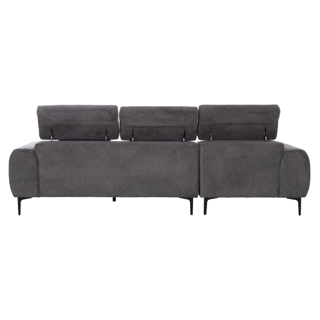 ΚΑΝΑΠΕΣ ΑΡΙΣΤΕΡΗ ΓΩΝΙΑ DIVYA HM3267.12L ΓΚΡΙ ΥΦΑΣΜΑ 260x100-174x104Υεκ.