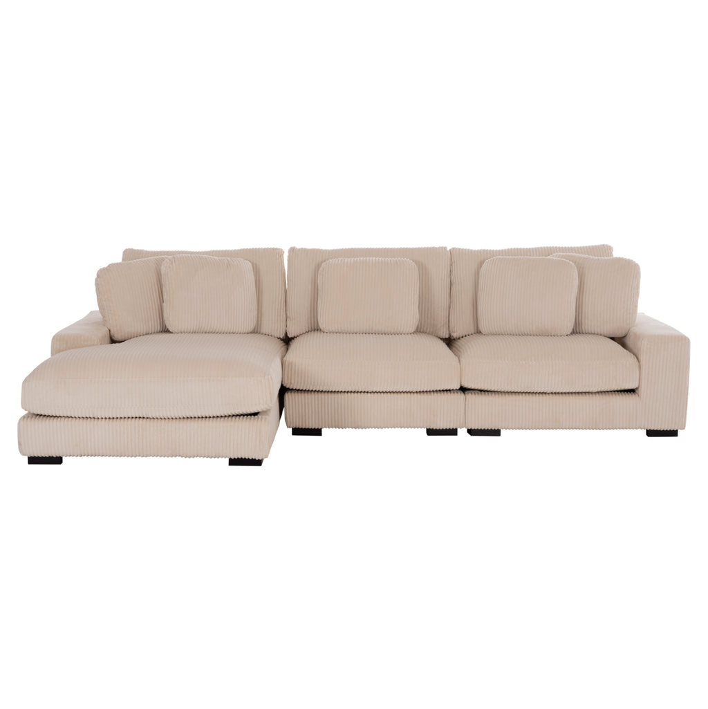 ΚΑΝΑΠΕΣ ΑΡΙΣΤΕΡΗ ΓΩΝΙΑ CRANFIELD HM3287.02L ΜΠΕΖ ΡΙΓΕ ΥΦΑΣΜΑ 315x167(γωνία)x67Υεκ.