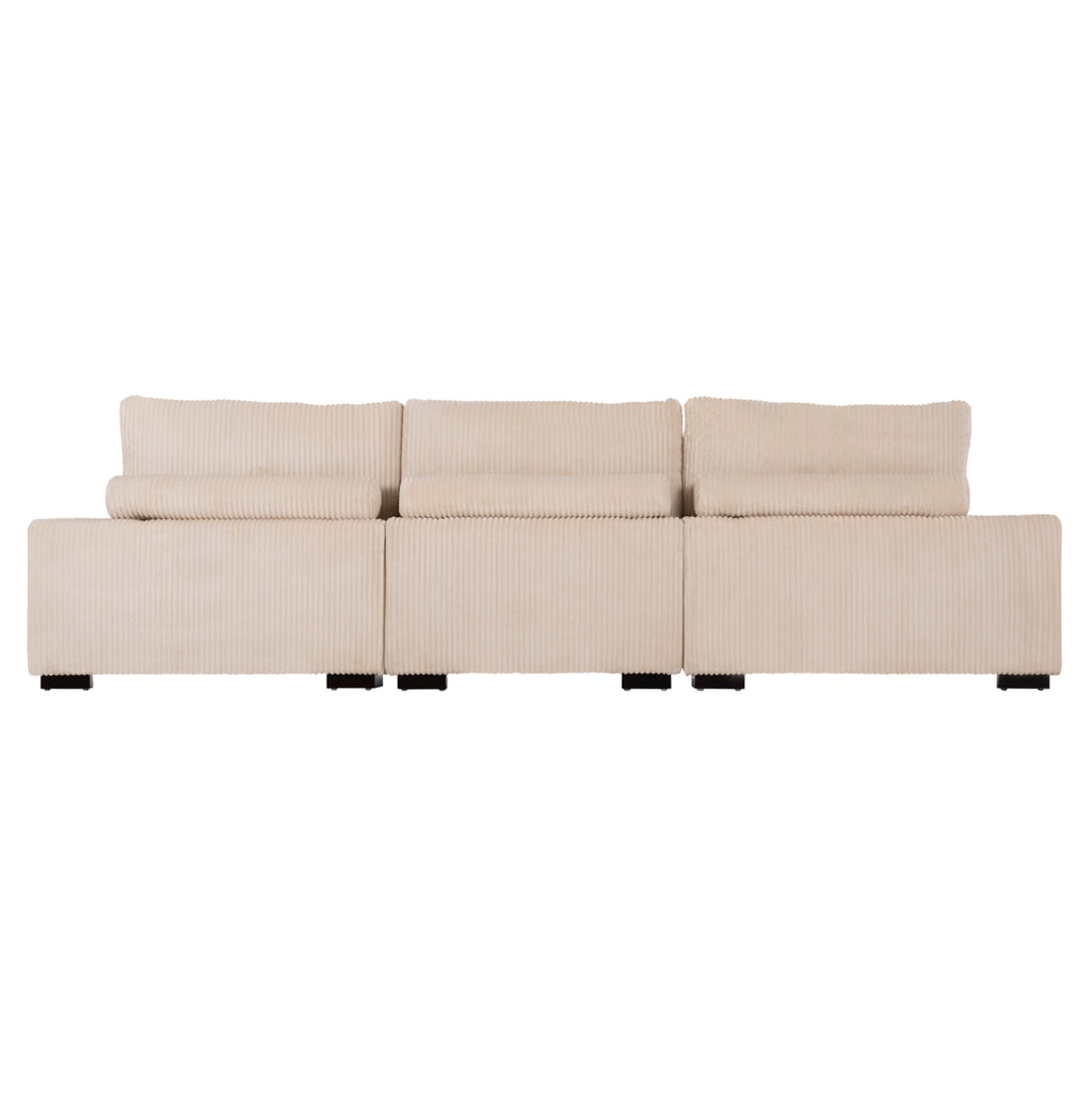 ΚΑΝΑΠΕΣ ΑΡΙΣΤΕΡΗ ΓΩΝΙΑ CRANFIELD HM3287.02L ΜΠΕΖ ΡΙΓΕ ΥΦΑΣΜΑ 315x167(γωνία)x67Υεκ.