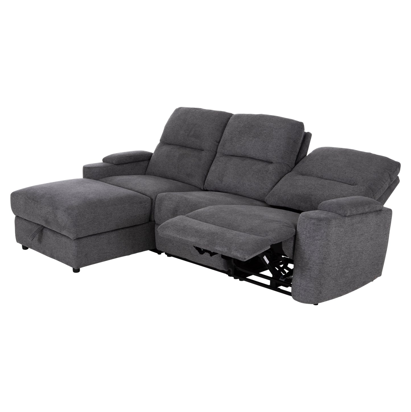 ΚΑΝΑΠΕΣ ΑΡΙΣΤΕΡΗ ΓΩΝΙΑ SYNTHIA HM3308.03L ΑΝΑΚΛΙΣΗ & ΑΠΟΘ.ΧΩΡΟΣ--ΓΚΡΙ 245x170x98Υεκ