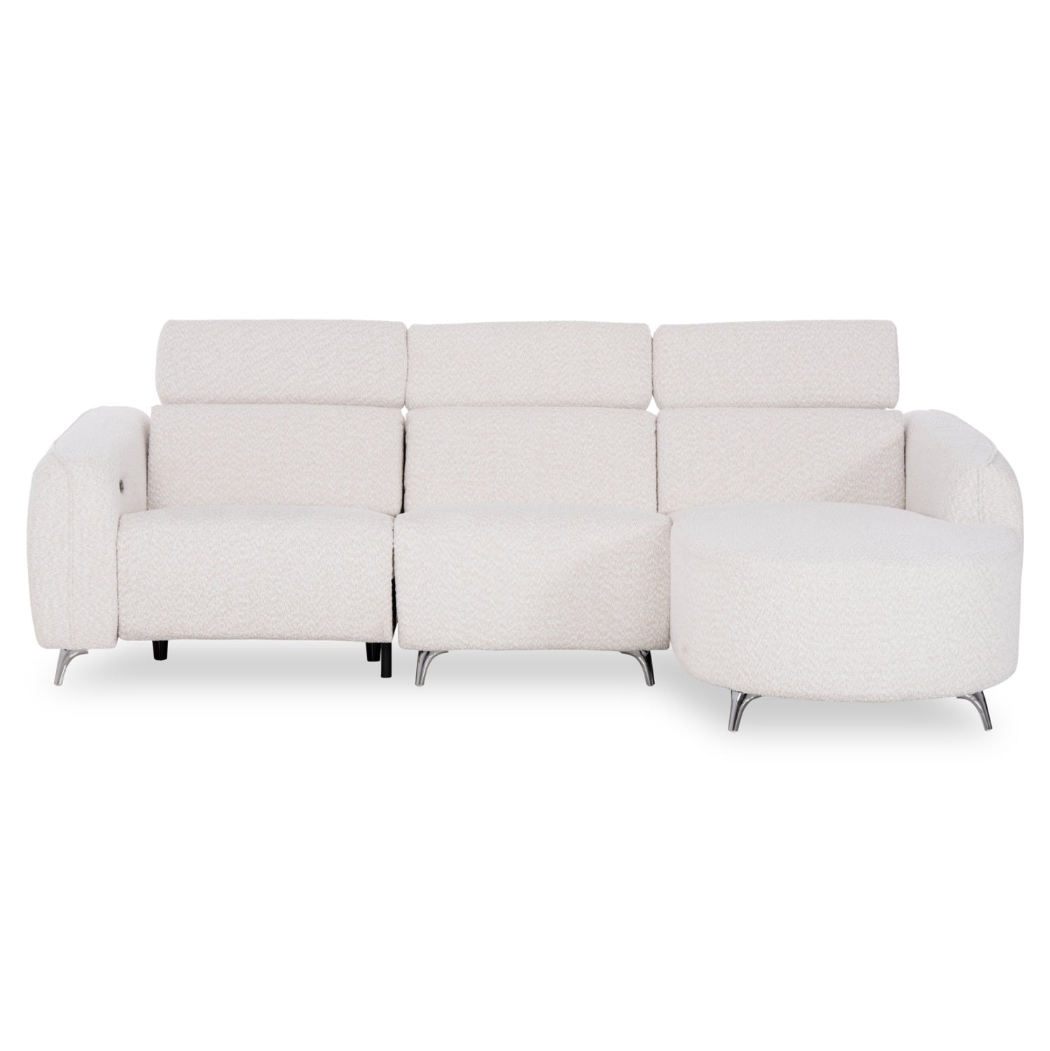 ΚΑΝΑΠΕΣ ΔΕΞΙΑ ΓΩΝΙΑ 3Θ ΜΕ RECLINE VALENTE HM3317.02R ΜΠΕΖ ΥΦΑΣΜΑ 275x160x104Yεκ