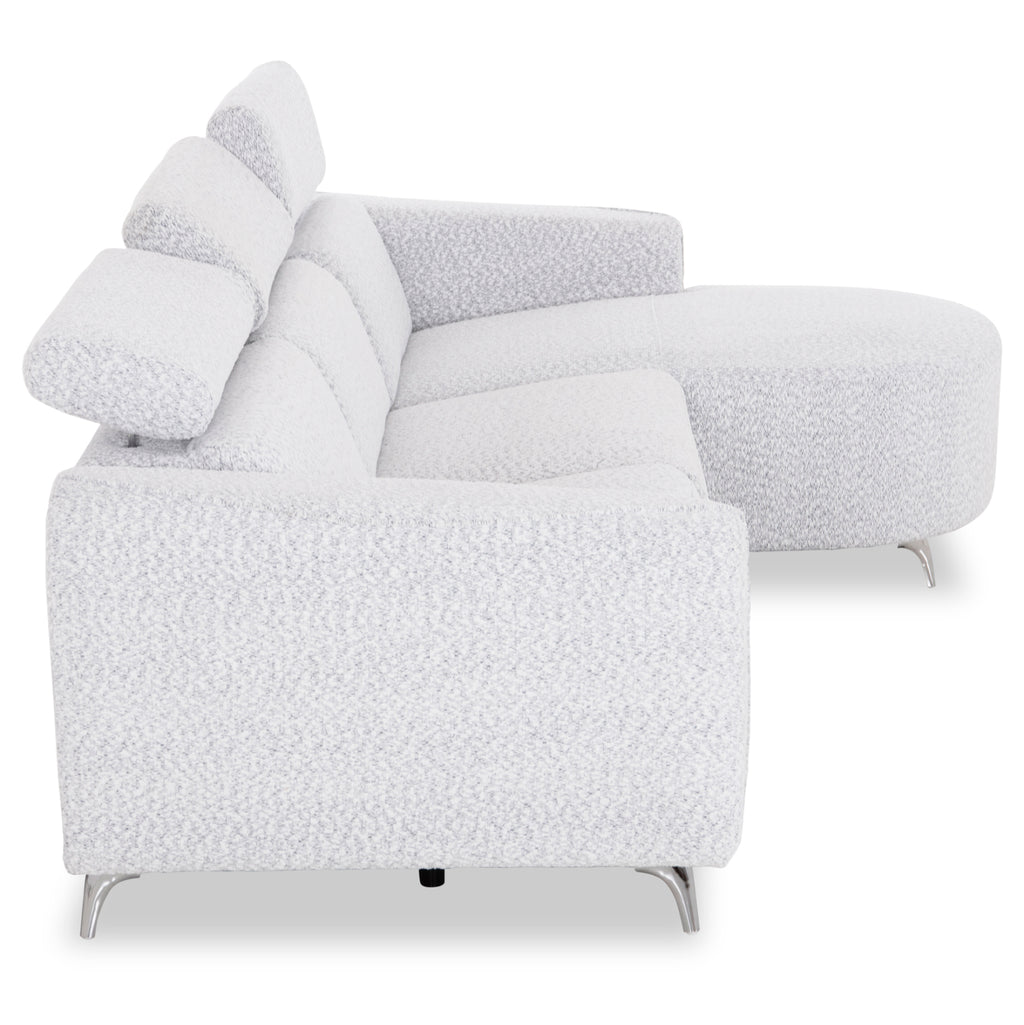 ΚΑΝΑΠΕΣ ΔΕΞΙΑ ΓΩΝΙΑ 3Θ ΜΕ RECLINE VALENTE HM3317.01R ΑΝΟΙΧΤΟ ΓΚΡΙ ΥΦΑΣΜΑ 275x160x104Yεκ