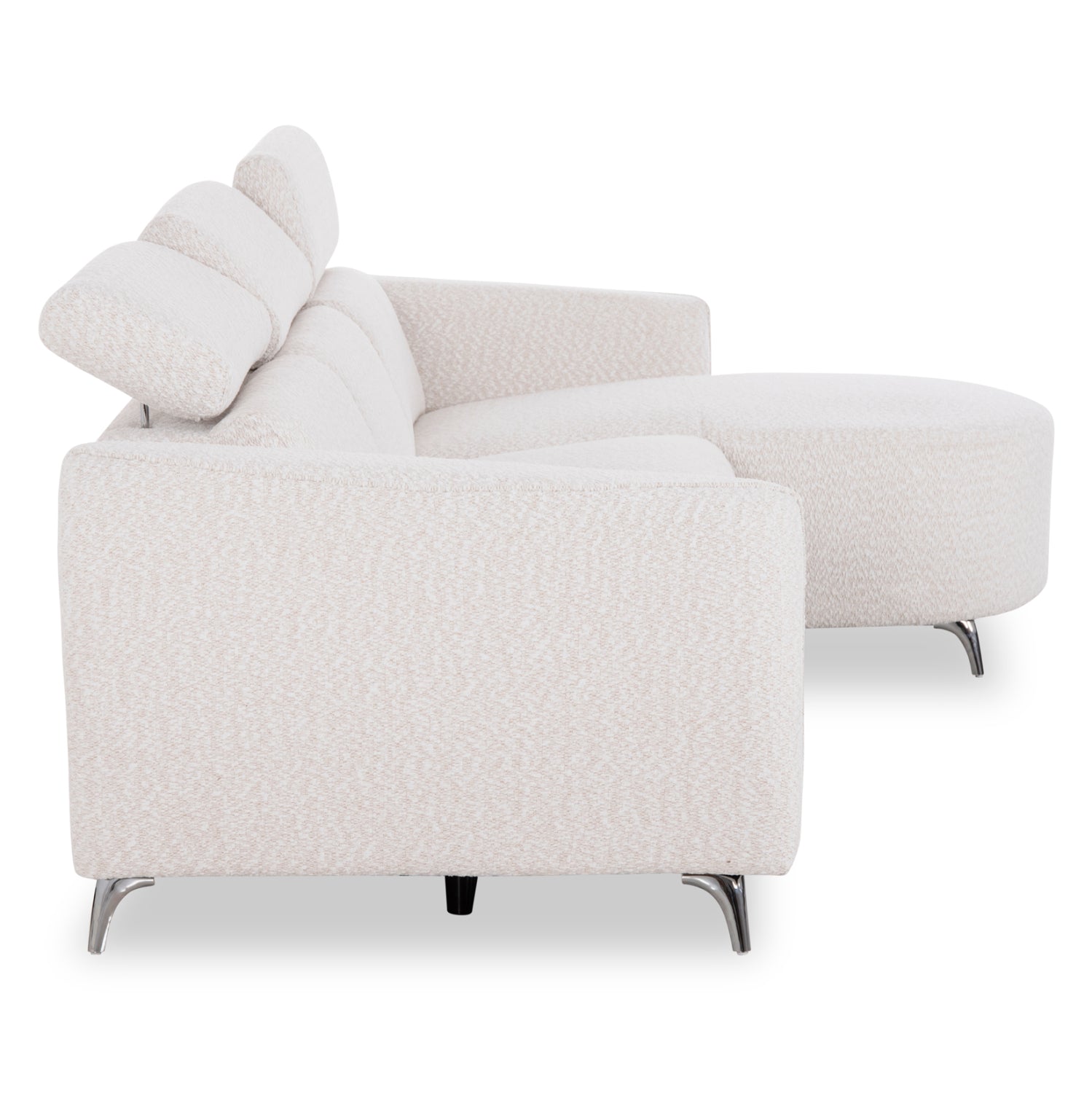 ΚΑΝΑΠΕΣ ΔΕΞΙΑ ΓΩΝΙΑ 3Θ ΜΕ RECLINE VALENTE HM3317.02R ΜΠΕΖ ΥΦΑΣΜΑ 275x160x104Yεκ