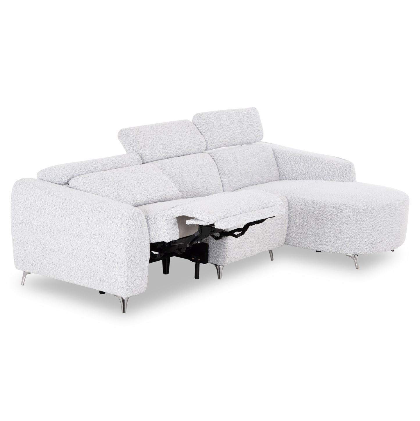 ΚΑΝΑΠΕΣ ΔΕΞΙΑ ΓΩΝΙΑ 3Θ ΜΕ RECLINE VALENTE HM3317.01R ΑΝΟΙΧΤΟ ΓΚΡΙ ΥΦΑΣΜΑ 275x160x104Yεκ