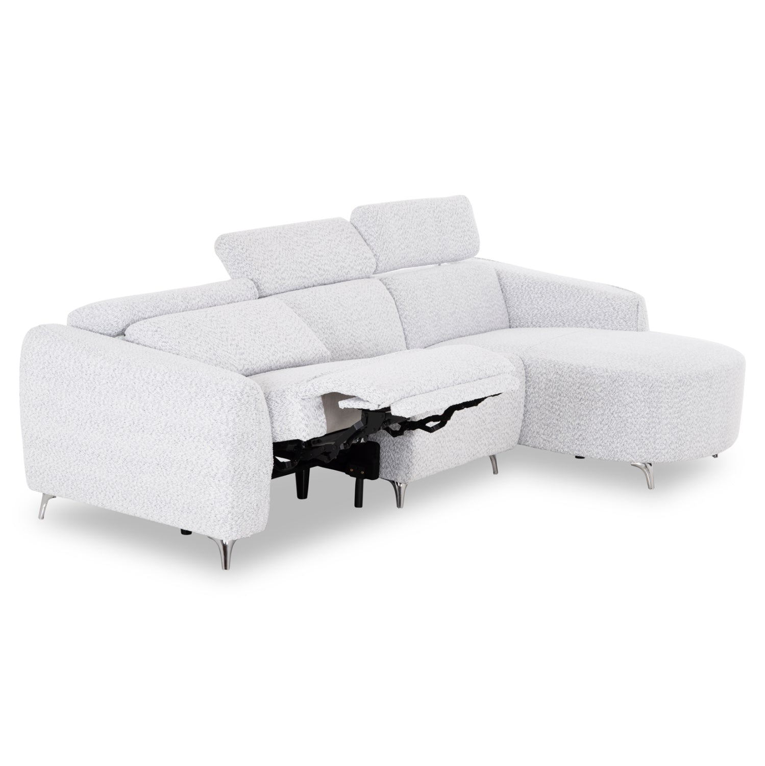 ΚΑΝΑΠΕΣ ΔΕΞΙΑ ΓΩΝΙΑ 3Θ ΜΕ RECLINE VALENTE HM3317.01R ΑΝΟΙΧΤΟ ΓΚΡΙ ΥΦΑΣΜΑ 275x160x104Yεκ