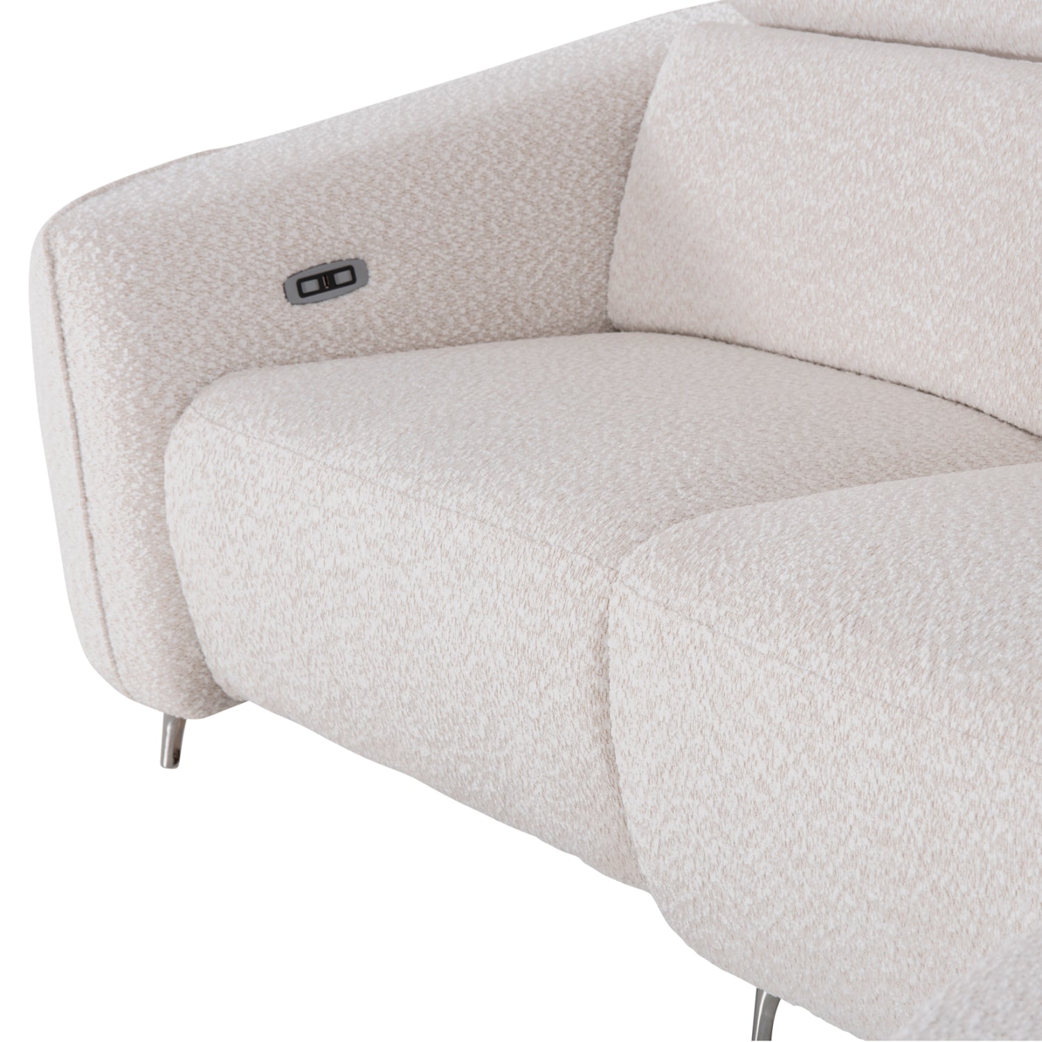 ΚΑΝΑΠΕΣ ΔΕΞΙΑ ΓΩΝΙΑ 3Θ ΜΕ RECLINE VALENTE HM3317.02R ΜΠΕΖ ΥΦΑΣΜΑ 275x160x104Yεκ