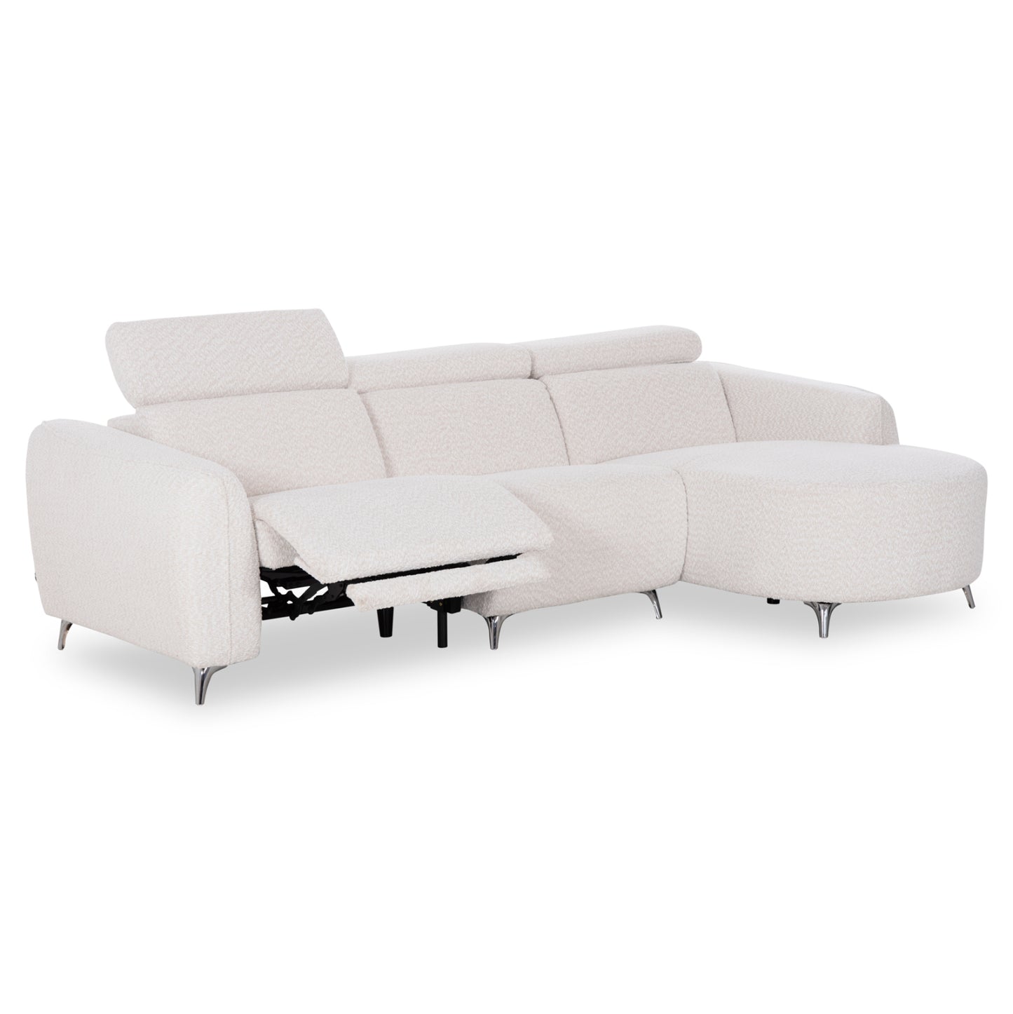 ΚΑΝΑΠΕΣ ΔΕΞΙΑ ΓΩΝΙΑ 3Θ ΜΕ RECLINE VALENTE HM3317.02R ΜΠΕΖ ΥΦΑΣΜΑ 275x160x104Yεκ