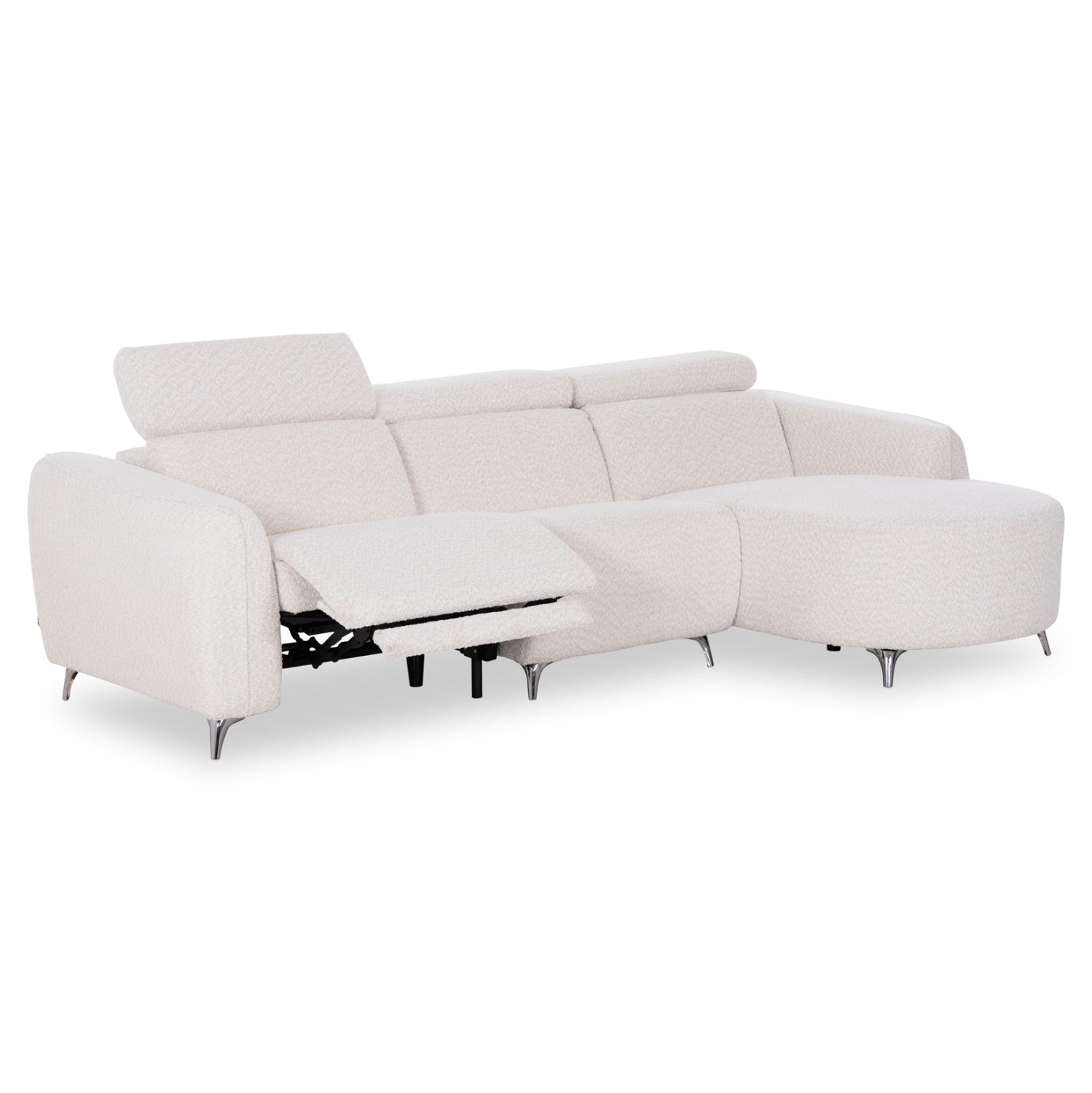 ΚΑΝΑΠΕΣ ΔΕΞΙΑ ΓΩΝΙΑ 3Θ ΜΕ RECLINE VALENTE HM3317.02R ΜΠΕΖ ΥΦΑΣΜΑ 275x160x104Yεκ