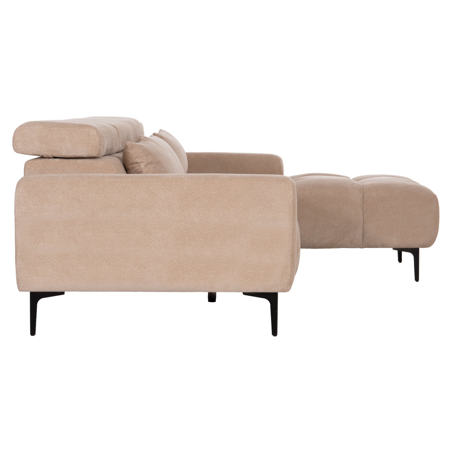 ΚΑΝΑΠΕΣ ΔΕΞΙΑ ΓΩΝΙΑ DIVYA HM3267.11R ΜΠΕΖ ΥΦΑΣΜΑ 260x100-174x104Υεκ.