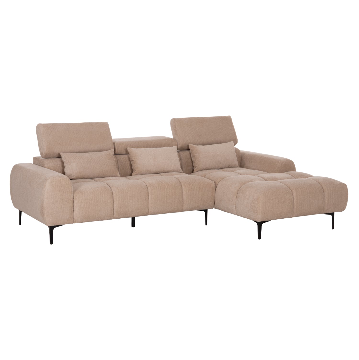 ΚΑΝΑΠΕΣ ΔΕΞΙΑ ΓΩΝΙΑ DIVYA HM3267.11R ΜΠΕΖ ΥΦΑΣΜΑ 260x100-174x104Υεκ.