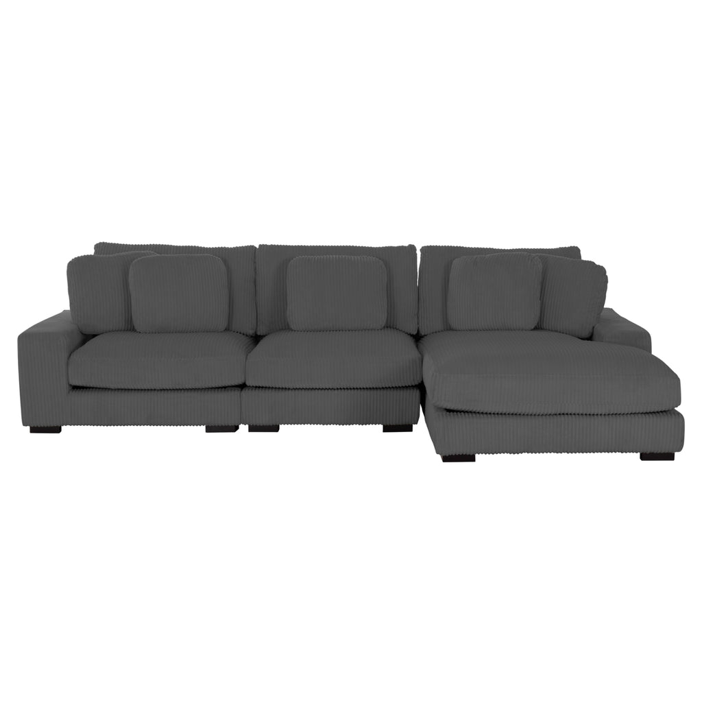 ΚΑΝΑΠΕΣ ΔΕΞΙΑ ΓΩΝΙΑ CRANFIELD HM3287.01R ΓΚΡΙ ΡΙΓΕ ΥΦΑΣΜΑ 315x167(γωνία)x67Υεκ.