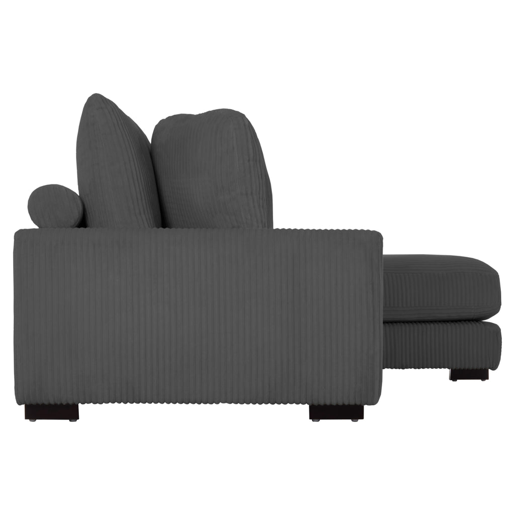 ΚΑΝΑΠΕΣ ΔΕΞΙΑ ΓΩΝΙΑ CRANFIELD HM3287.01R ΓΚΡΙ ΡΙΓΕ ΥΦΑΣΜΑ 315x167(γωνία)x67Υεκ.