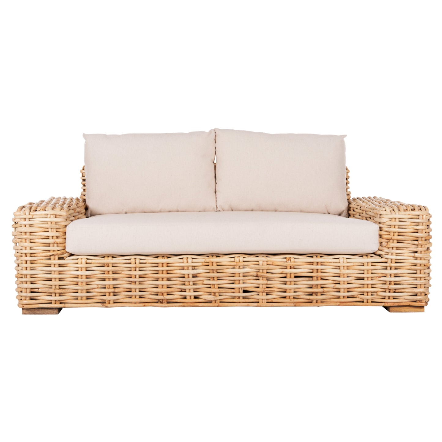 ΚΑΝΑΠΕΣ 2-ΘΕΣΙΟΣ TROPEL HM9809 ΞΥΛΟ MANGO-RATTAN ΦΥΣΙΚΟ-ΛΕΥΚΑ ΜΑΞΙΛΑΡΙΑ 192x88x70-85Υεκ.