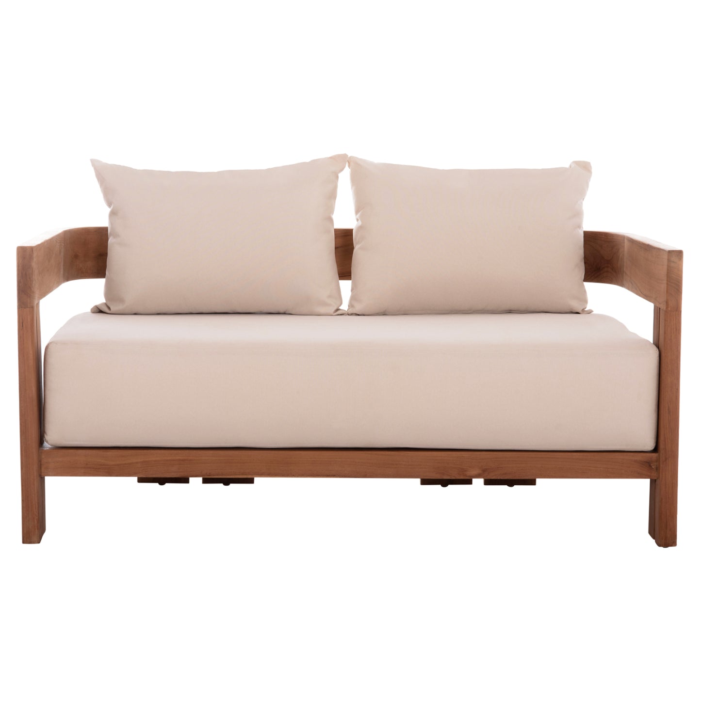 ΚΑΝΑΠΕΣ ΔΙΘΕΣΙΟΣ ΣΕΙΡΑ KIOTO HM6381 ΞΥΛΟ TEAK ΦΥΣΙΚΟ-ΜΠΕΖ ΜΑΞΙΛΑΡΙΑ 140x77x72Υεκ.