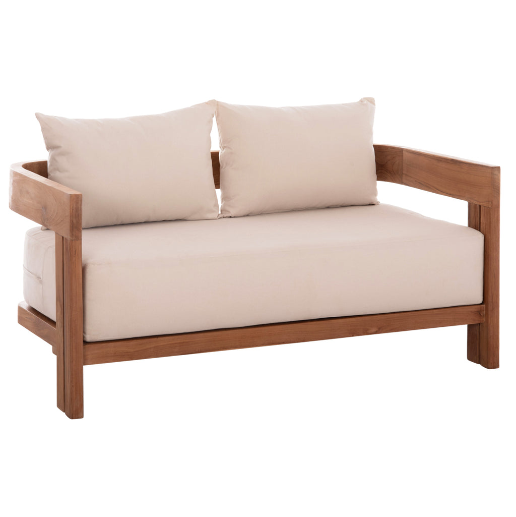 ΚΑΝΑΠΕΣ ΔΙΘΕΣΙΟΣ ΣΕΙΡΑ KIOTO HM6381 ΞΥΛΟ TEAK ΦΥΣΙΚΟ-ΜΠΕΖ ΜΑΞΙΛΑΡΙΑ 140x77x72Υεκ.