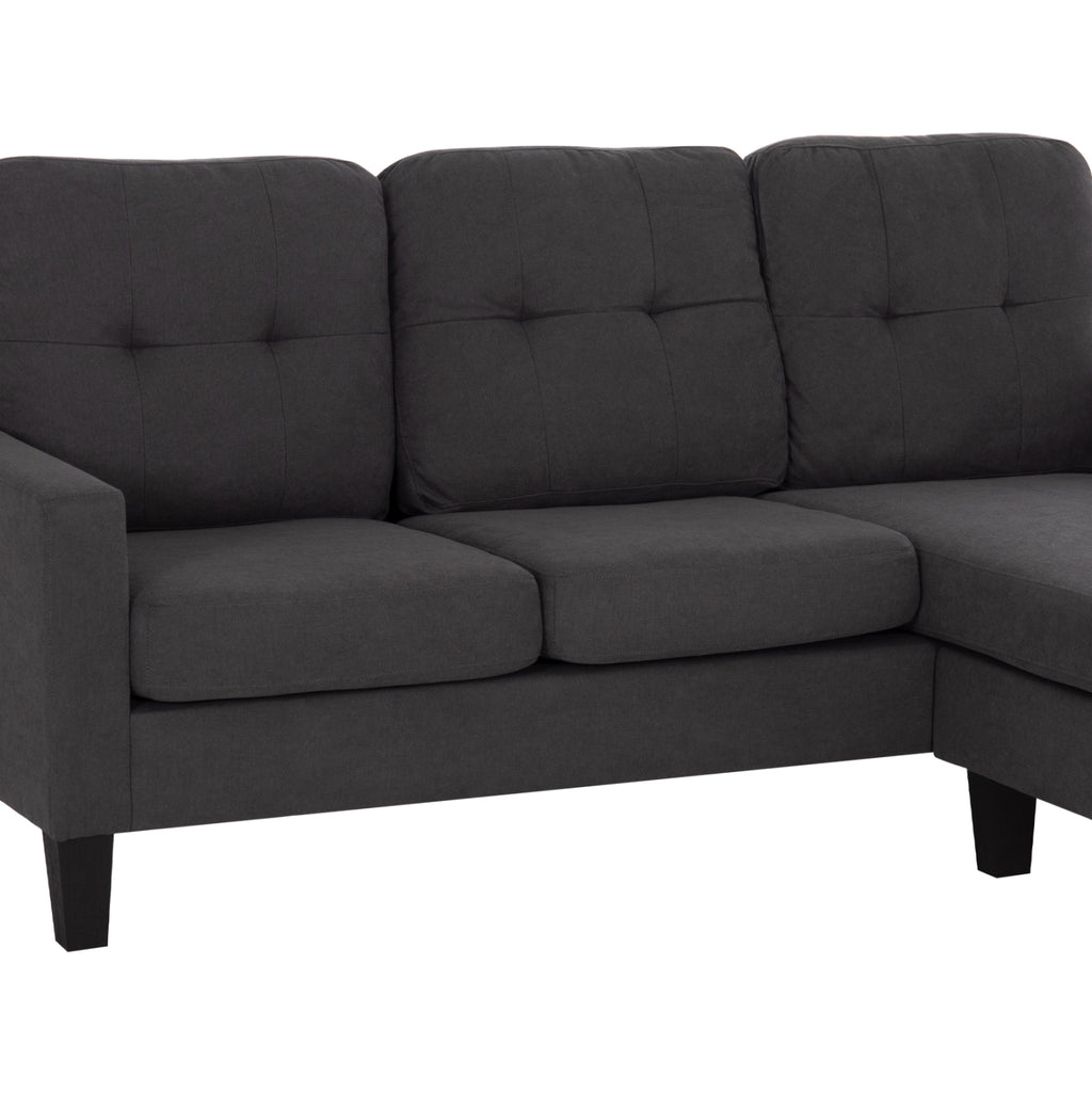 ΚΑΝΑΠΕΣ ΓΩΝΙΑ ΑΝΑΣΤΡΕΨΙΜΗ MEGGY HM3297.11 ΓΚΡΙ ΥΦΑΣΜΑ 184.5x75-129x86Yεκ.