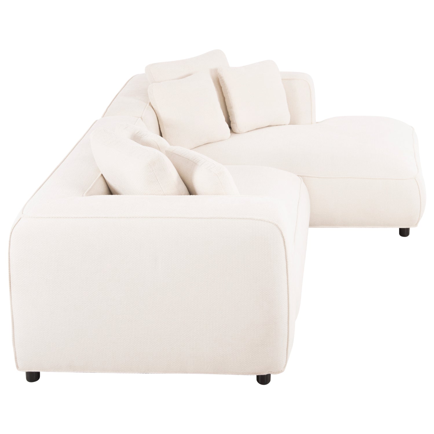 ΚΑΝΑΠΕΣ ΓΩΝΙΑ (ΔΕΞΙΑ) 3-ΘΕΣΙΟΣ GRACE HM3280.02R ΛΕΥΚΟ ΥΦΑΣΜΑ 252x160x70-90Υεκ