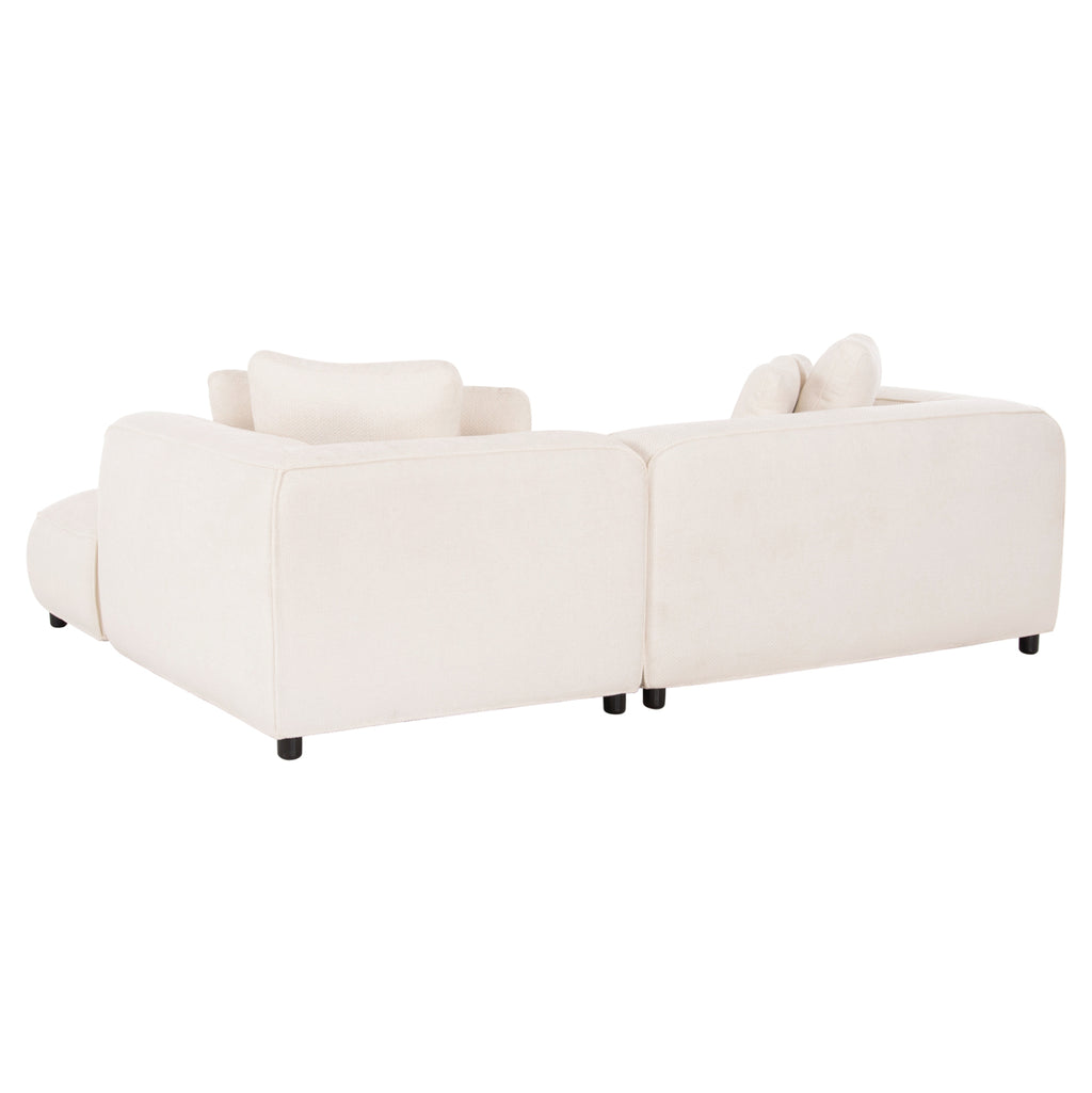 ΚΑΝΑΠΕΣ ΓΩΝΙΑ (ΔΕΞΙΑ) 3-ΘΕΣΙΟΣ GRACE HM3280.02R ΛΕΥΚΟ ΥΦΑΣΜΑ 252x160x70-90Υεκ