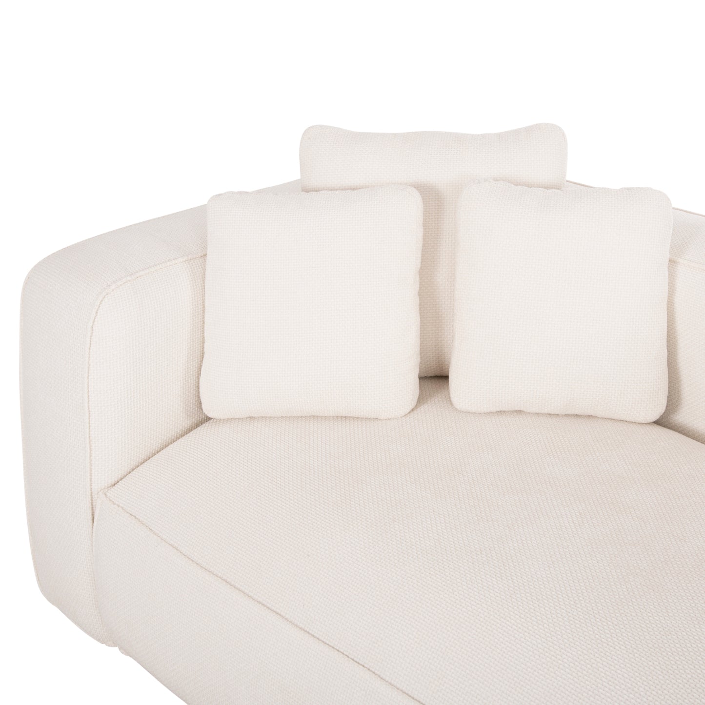 ΚΑΝΑΠΕΣ ΓΩΝΙΑ (ΔΕΞΙΑ) 3-ΘΕΣΙΟΣ GRACE HM3280.02R ΛΕΥΚΟ ΥΦΑΣΜΑ 252x160x70-90Υεκ