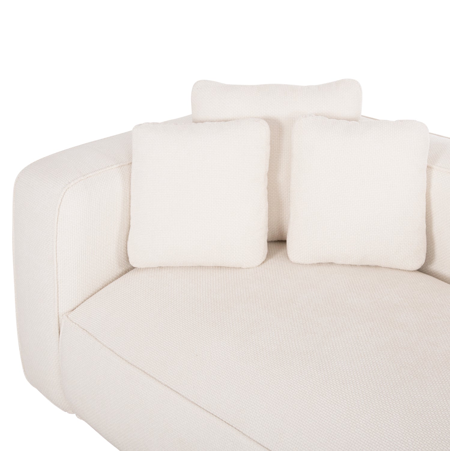 ΚΑΝΑΠΕΣ ΓΩΝΙΑ (ΔΕΞΙΑ) 3-ΘΕΣΙΟΣ GRACE HM3280.02R ΛΕΥΚΟ ΥΦΑΣΜΑ 252x160x70-90Υεκ