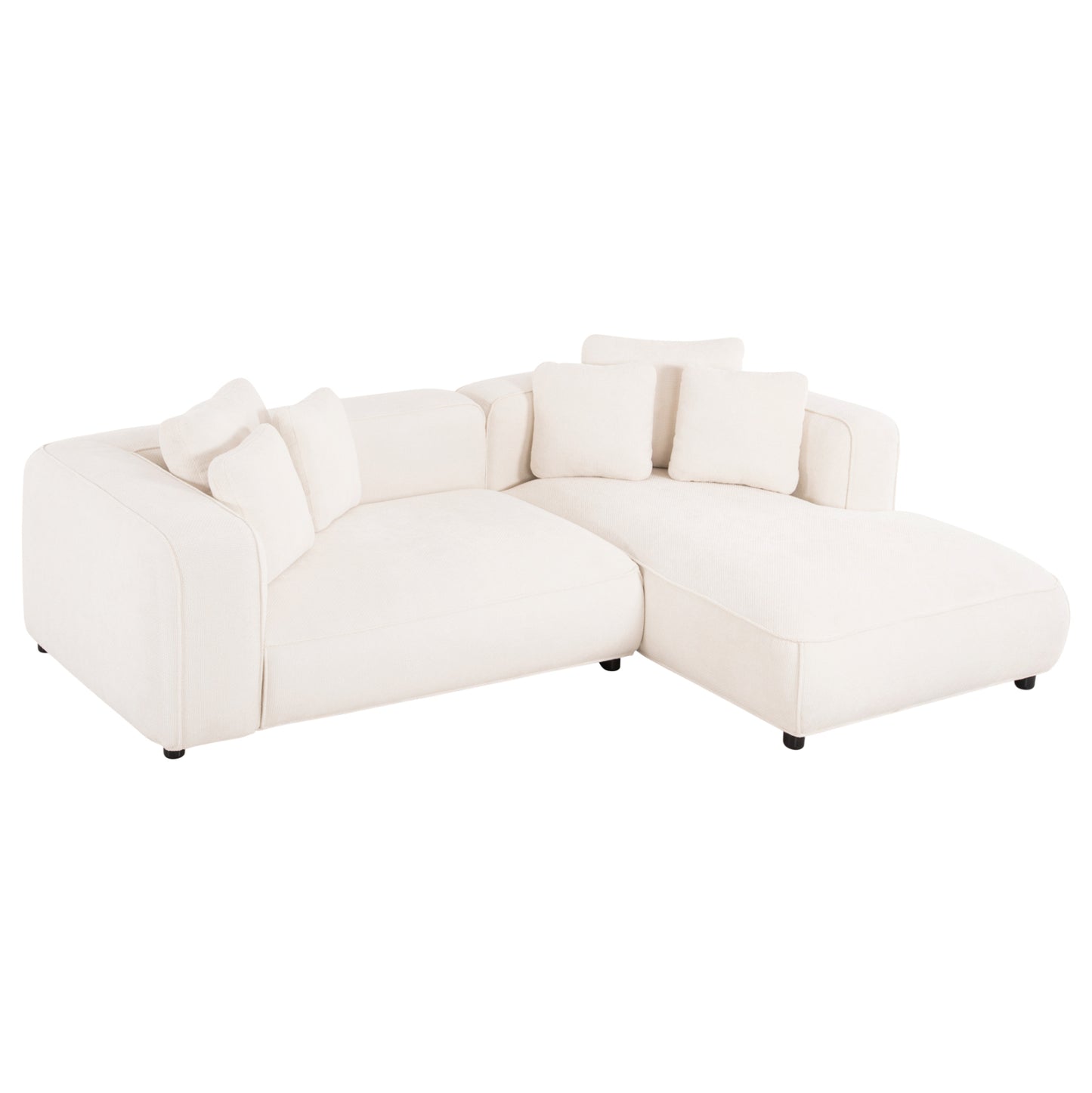 ΚΑΝΑΠΕΣ ΓΩΝΙΑ (ΔΕΞΙΑ) 3-ΘΕΣΙΟΣ GRACE HM3280.02R ΛΕΥΚΟ ΥΦΑΣΜΑ 252x160x70-90Υεκ