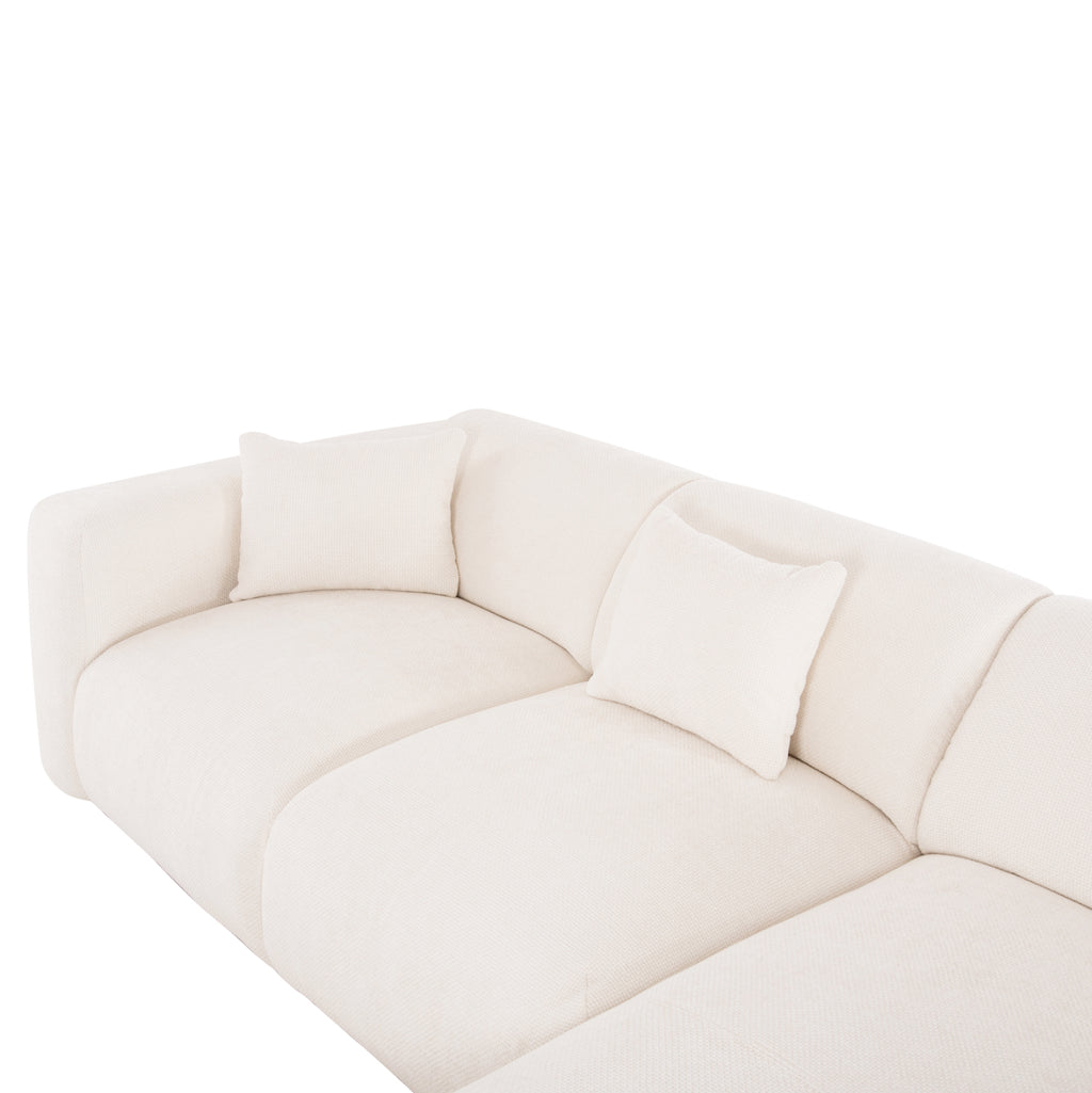 ΚΑΝΑΠΕΣ ΓΩΝΙΑ BRICKEN HM3275.02R ΛΕΥΚΟ ΥΦΑΣΜΑ 110-282x98-160x72Υεκ.