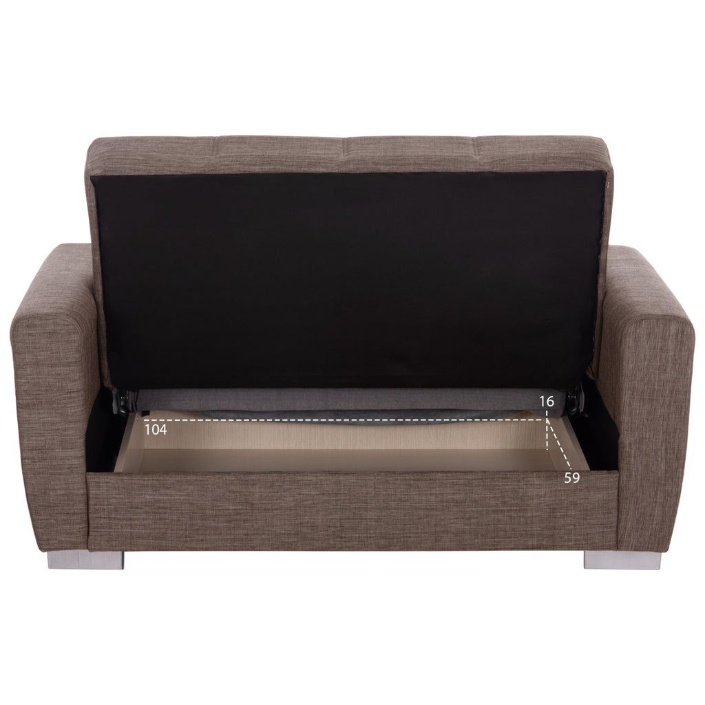 ΚΑΝΑΠΕΣ ΚΡΕΒΑΤΙ POLYA ΔΙΘΕΣΙΟΣ ΚΑΦΕ HM3241.02 153x87x77 εκ.