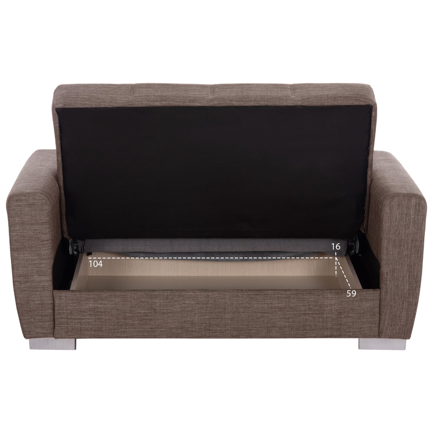 ΚΑΝΑΠΕΣ ΚΡΕΒΑΤΙ POLYA ΔΙΘΕΣΙΟΣ ΚΑΦΕ HM3241.02 153x87x77 εκ.