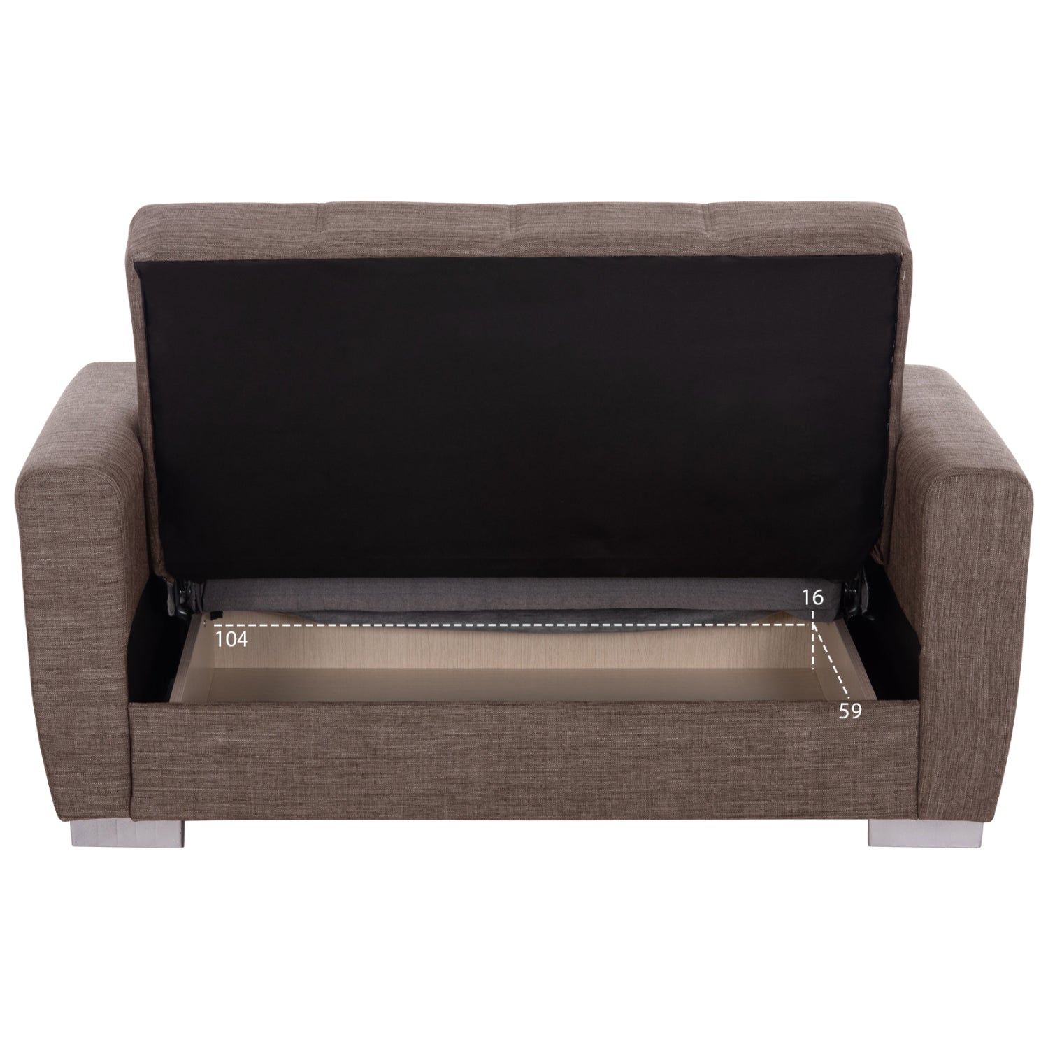 ΚΑΝΑΠΕΣ ΚΡΕΒΑΤΙ POLYA ΔΙΘΕΣΙΟΣ ΚΑΦΕ HM3241.02 153x87x77 εκ.