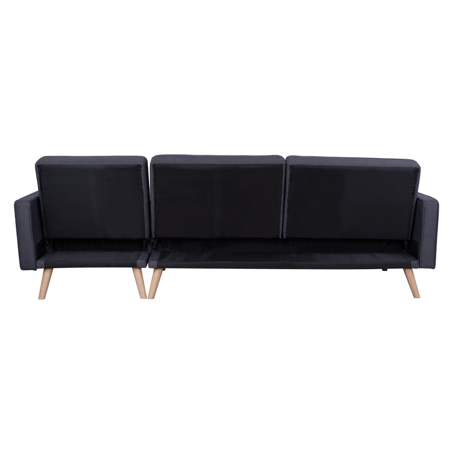 ΚΑΝΑΠΕΣ ΚΡΕΒΑΤΙ ΓΩΝΙΑ ΑΝΑΣΤΡΕΨΙΜΗ TALIA HM3153 ΜΕ ΓΚΡΙ ΥΦΑΣΜΑ 269X152X87Y εκ.