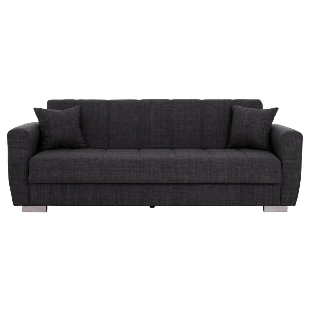 ΚΑΝΑΠΕΣ ΚΡΕΒΑΤΙ POLYA ΤΡΙΘΕΣΙΟΣ HM3240.03 ΓΚΡΙ 215x85x76Υ εκ.
