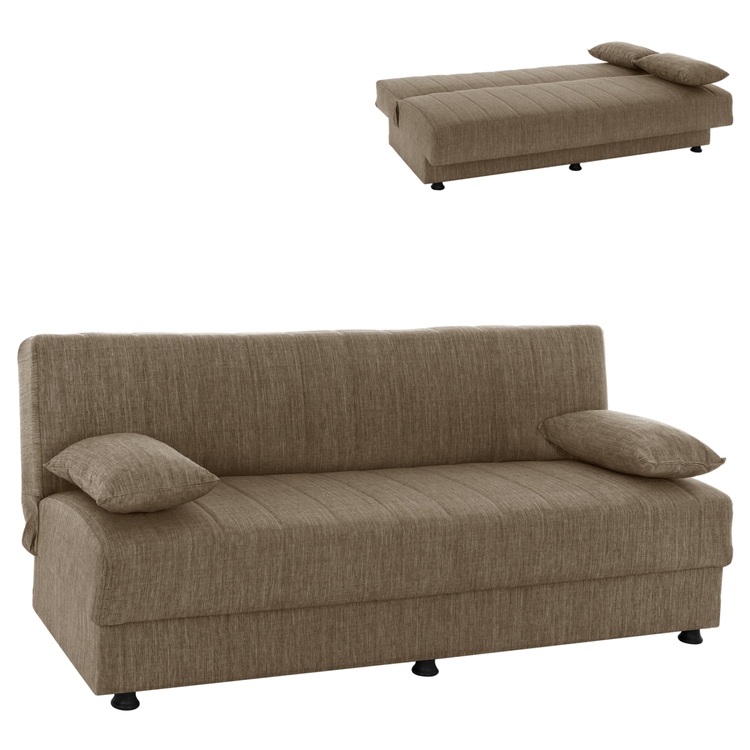 ΚΑΝΑΠΕΣ ΚΡΕΒΑΤΙ ANDRI ΤΡΙΘΕΣΙΟΣ ΚΑΦΕ HM3239.02 180x72x77Υ εκ.