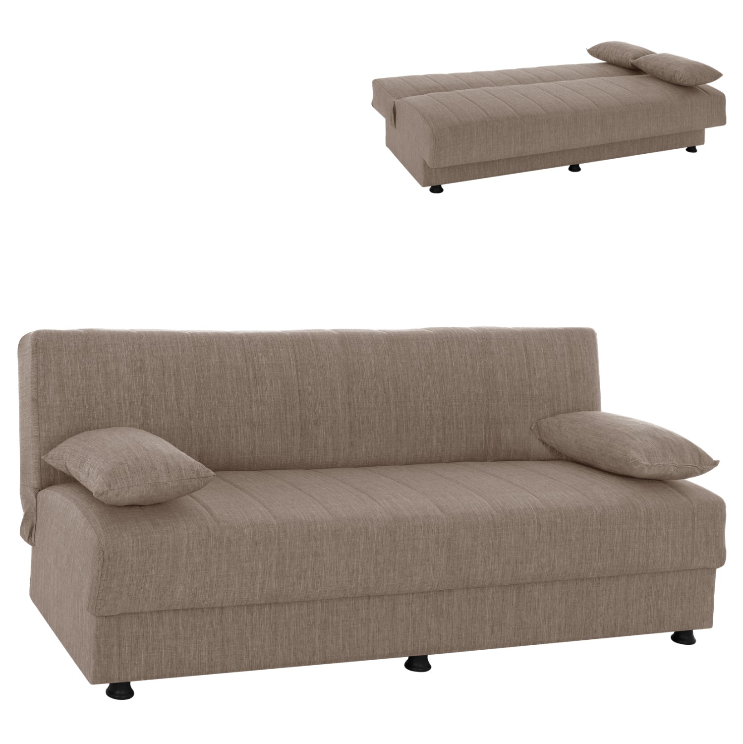 ΚΑΝΑΠΕΣ ΚΡΕΒΑΤΙ ANDRI ΤΡΙΘΕΣΙΟΣ ΜΠΕΖ HM3239.04 180x83x74Υ εκ.