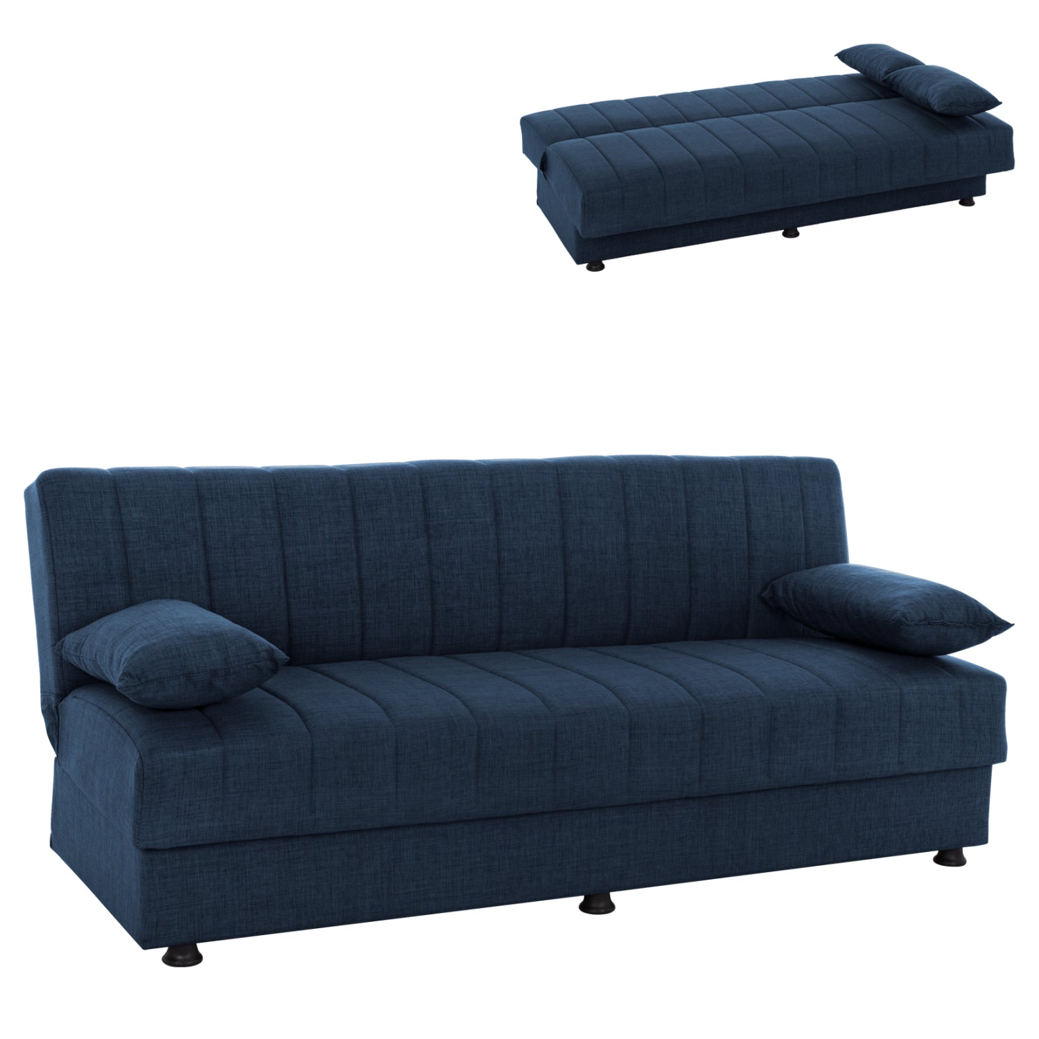 ΚΑΝΑΠΕΣ ΚΡΕΒΑΤΙ ANDRI ΤΡΙΘΕΣΙΟΣ ΜΠΛΕ HM3239.07 180x83x74Y εκ.