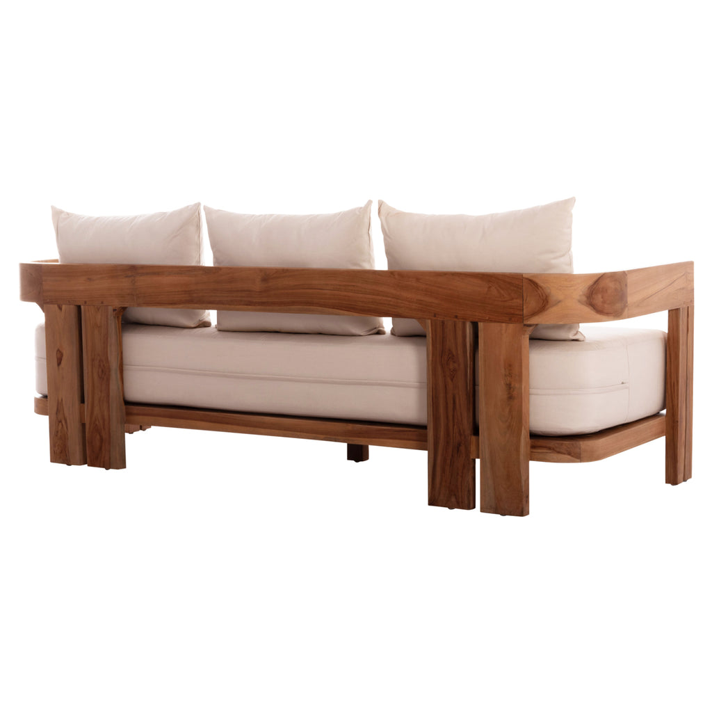 ΚΑΝΑΠΕΣ ΤΡΙΘΕΣΙΟΣ ΣΕΙΡΑ KIOTO HM6382 ΞΥΛΟ TEAK ΦΥΣΙΚΟ-ΜΠΕΖ ΜΑΞΙΛΑΡΙΑ 210x74x72Υεκ.