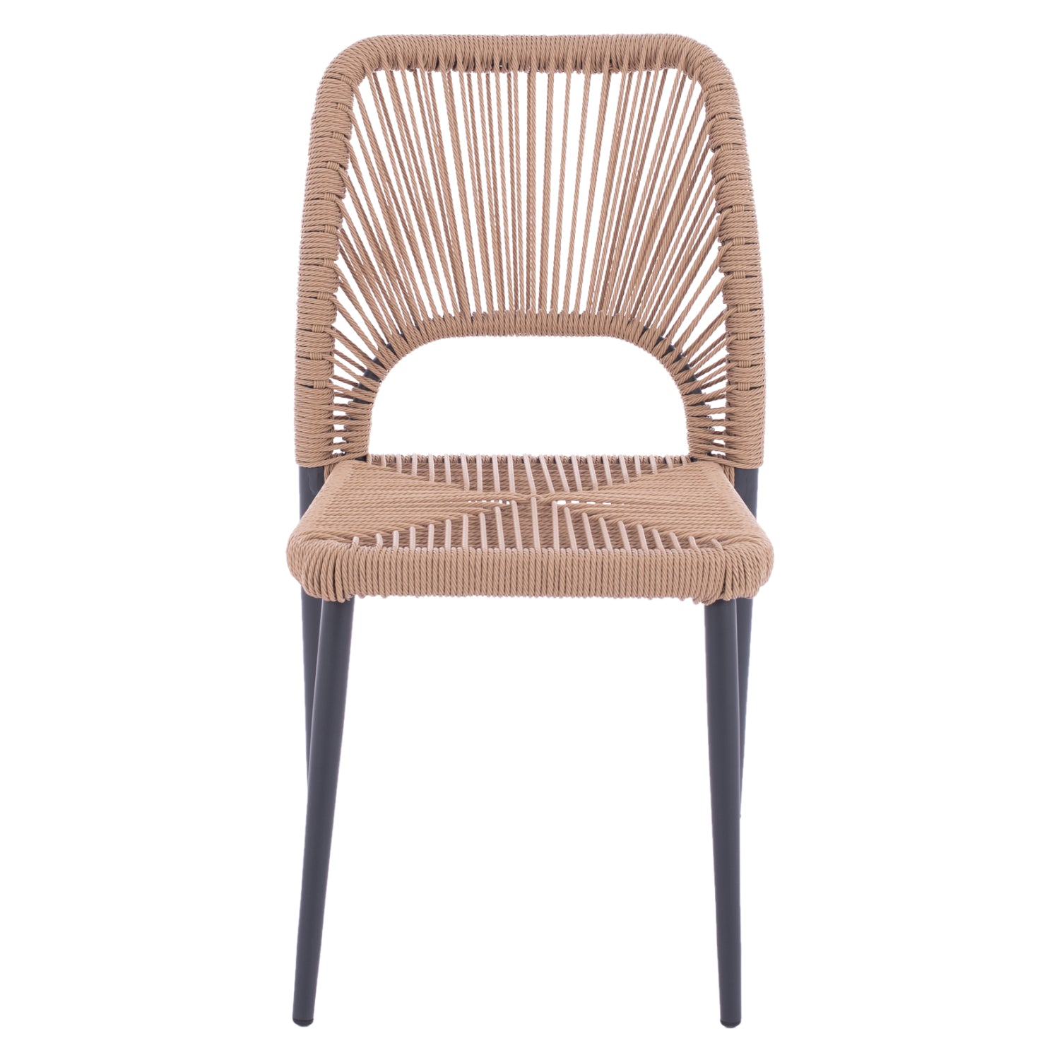 ΚΑΡΕΚΛΑ ΑΛΟΥΜΙΝΙΟΥ ΓΚΡΙ ΜΕ P.E.TWIST RATTAN ΜΠΕΖ HM5770.02 45x63x82Υ εκ.