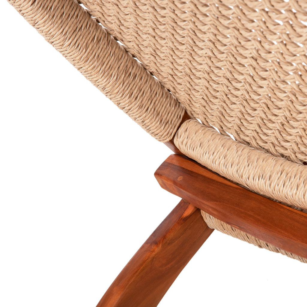 ΚΑΡΕΚΛΑ LOUNGE ΑΝΑΔΙΠΛΟΥΜΕΝΗ FERM HM9477.01 ΜΑΣΙΦ ΤΕΑΚ ME ΣΧΟΙΝΙ VIRO 65,5x80x67Υεκ