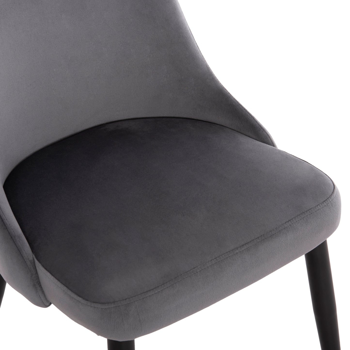 ΚΑΡΕΚΛΑ SERENITY HM8527.11 ΒΕΛΟΥΔΟ ΓΚΡΙ ΜΕ ΜΑΥΡΑ ΜΕΤΑΛΛΙΚΑ ΠΟΔΙΑ 51x54x83,5Υεκ.
