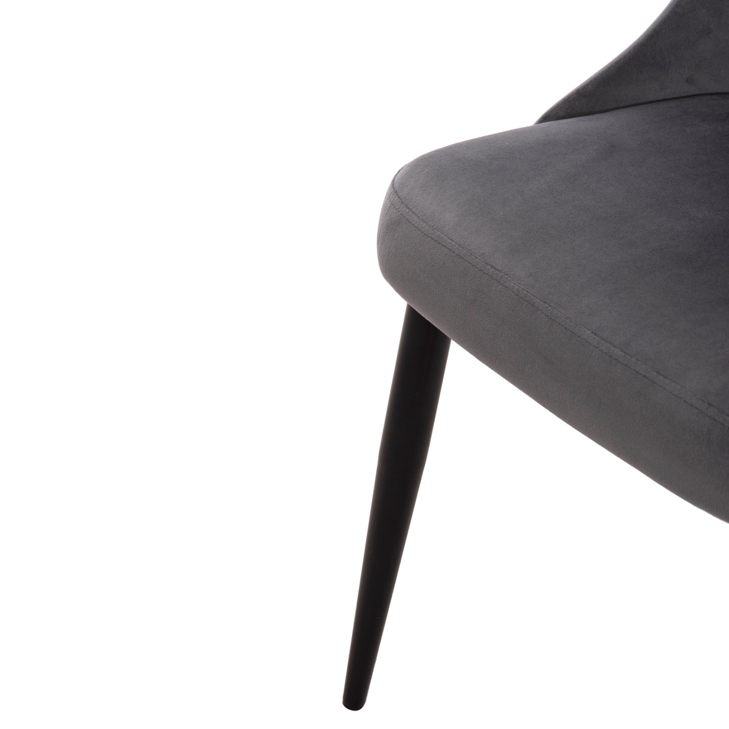 ΚΑΡΕΚΛΑ SERENITY HM8527.11 ΒΕΛΟΥΔΟ ΓΚΡΙ ΜΕ ΜΑΥΡΑ ΜΕΤΑΛΛΙΚΑ ΠΟΔΙΑ 51x54x83,5Υεκ.