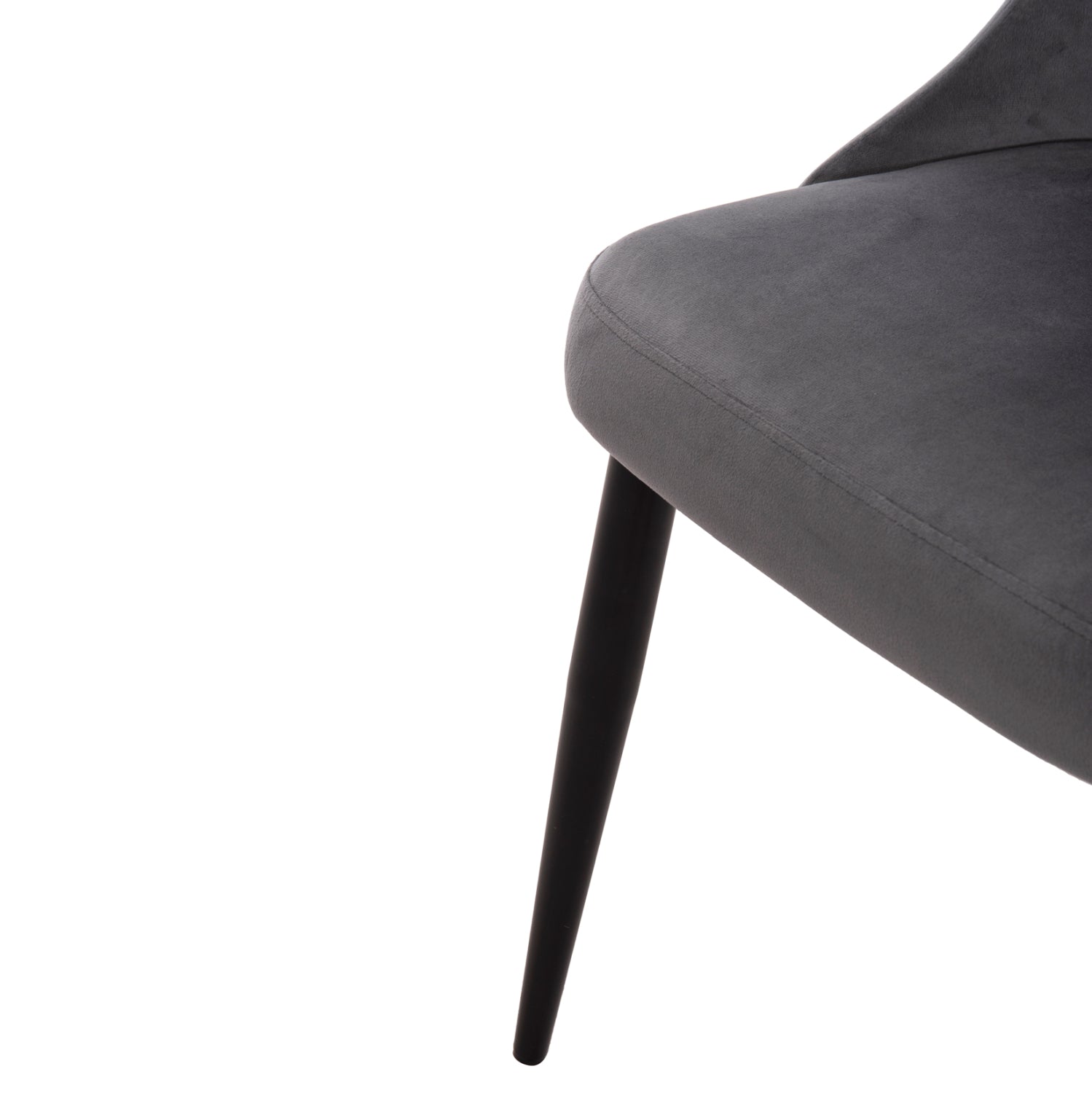 ΚΑΡΕΚΛΑ SERENITY HM8527.11 ΒΕΛΟΥΔΟ ΓΚΡΙ ΜΕ ΜΑΥΡΑ ΜΕΤΑΛΛΙΚΑ ΠΟΔΙΑ 51x54x83,5Υεκ.