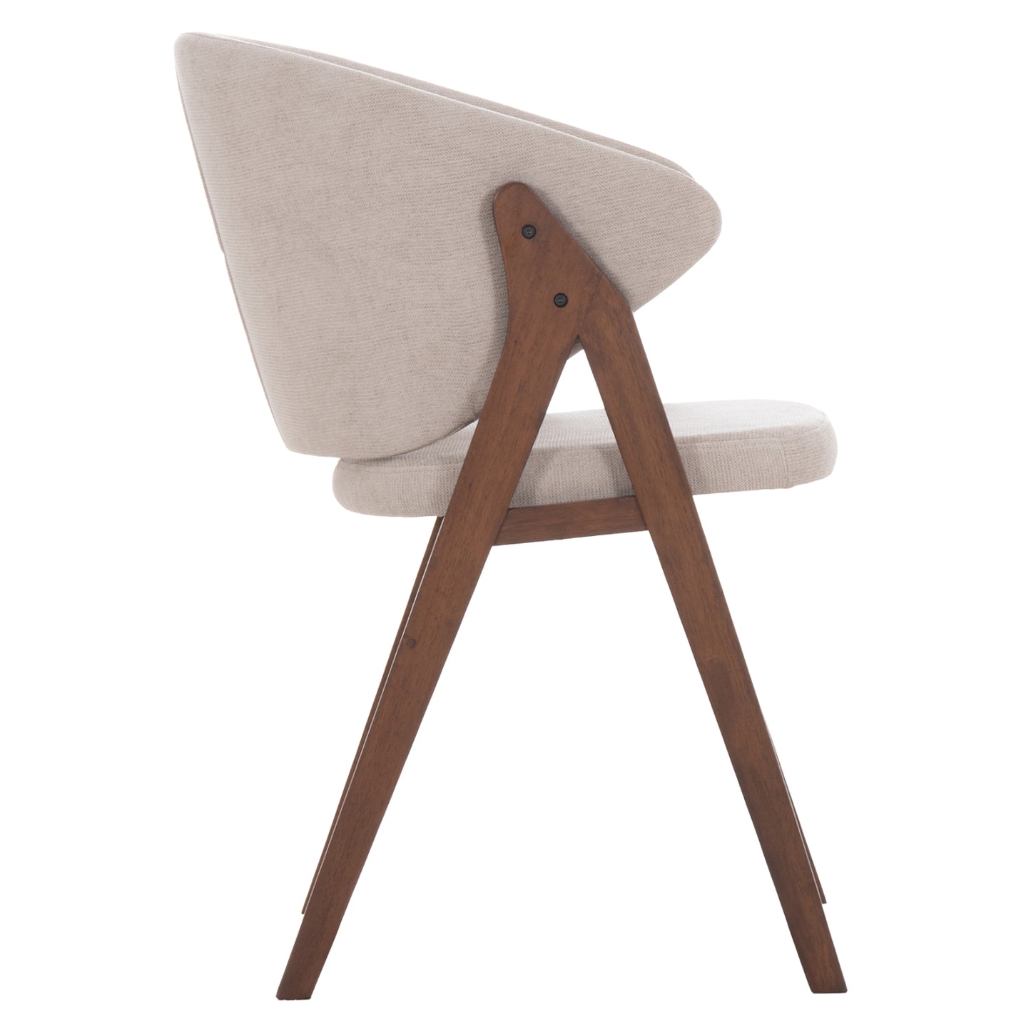 ΚΑΡΕΚΛΑ HANA HM9746.11 RUBBERWOOD ΣΕ ΚΑΡΥΔΙ ΧΡΩΜΑ-ΜΠΕΖ ΥΦΑΣΜΑ 55,5x60x85Yεκ.
