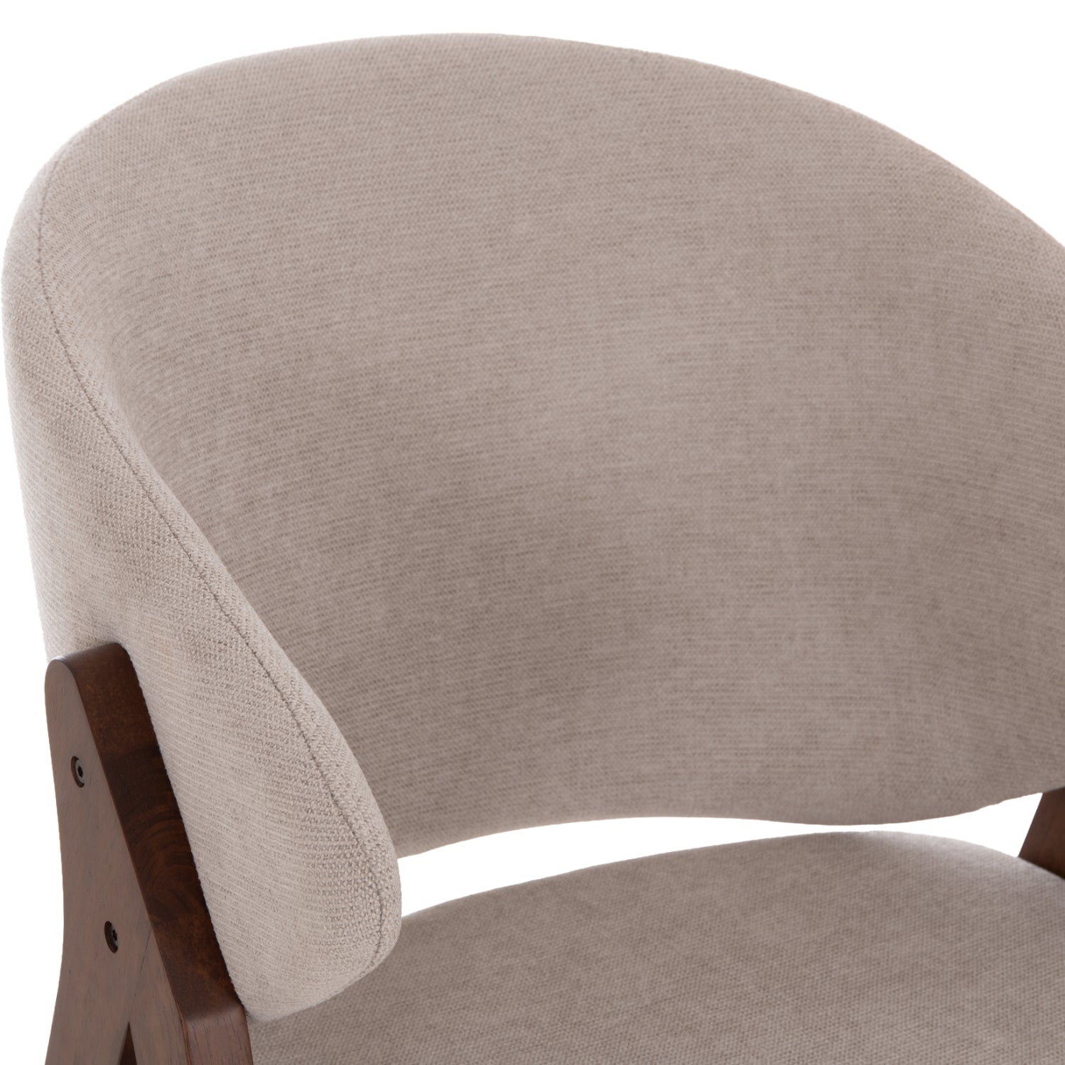 ΚΑΡΕΚΛΑ HANA HM9746.11 RUBBERWOOD ΣΕ ΚΑΡΥΔΙ ΧΡΩΜΑ-ΜΠΕΖ ΥΦΑΣΜΑ 55,5x60x85Yεκ.