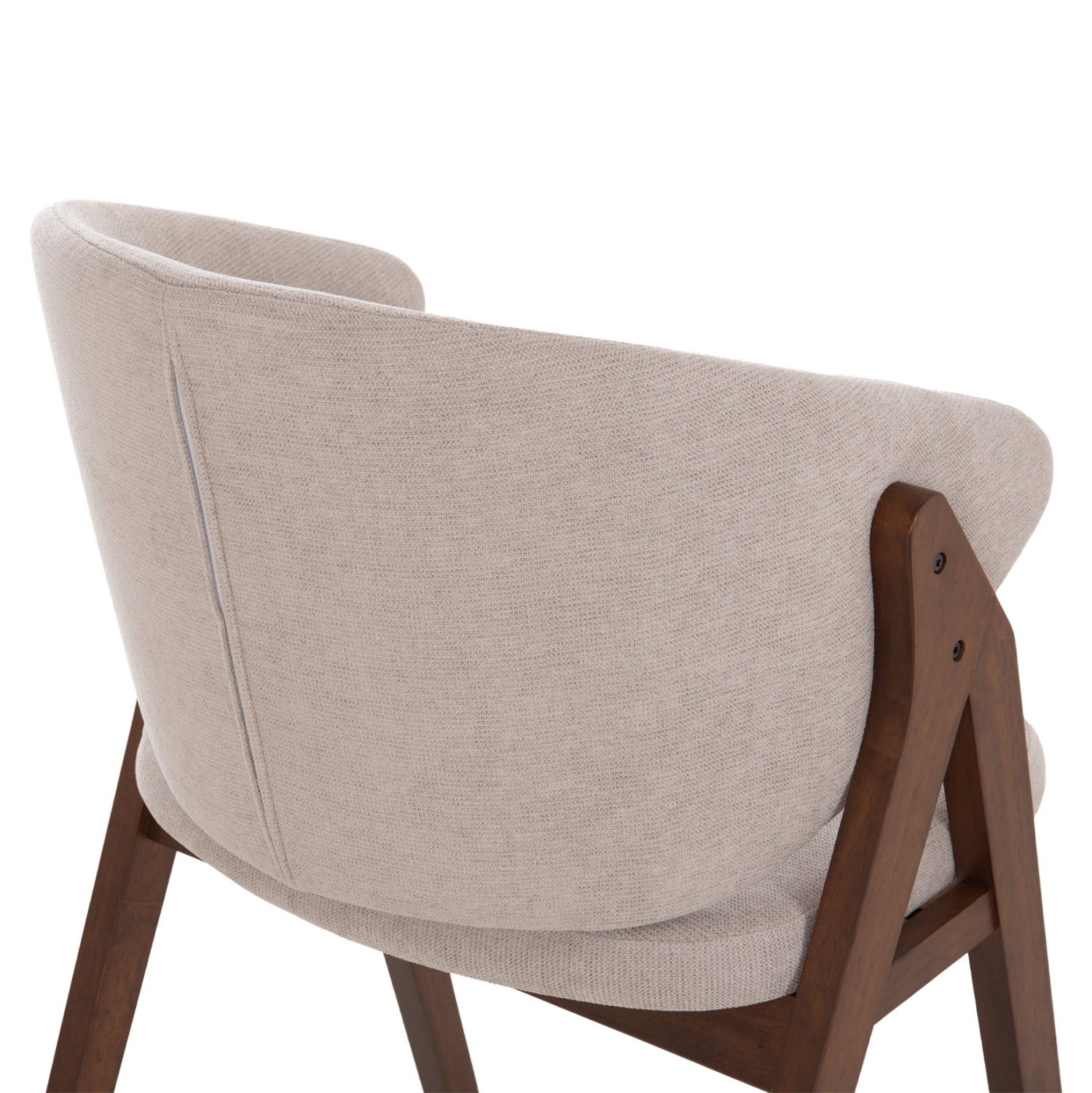 ΚΑΡΕΚΛΑ HANA HM9746.11 RUBBERWOOD ΣΕ ΚΑΡΥΔΙ ΧΡΩΜΑ-ΜΠΕΖ ΥΦΑΣΜΑ 55,5x60x85Yεκ.