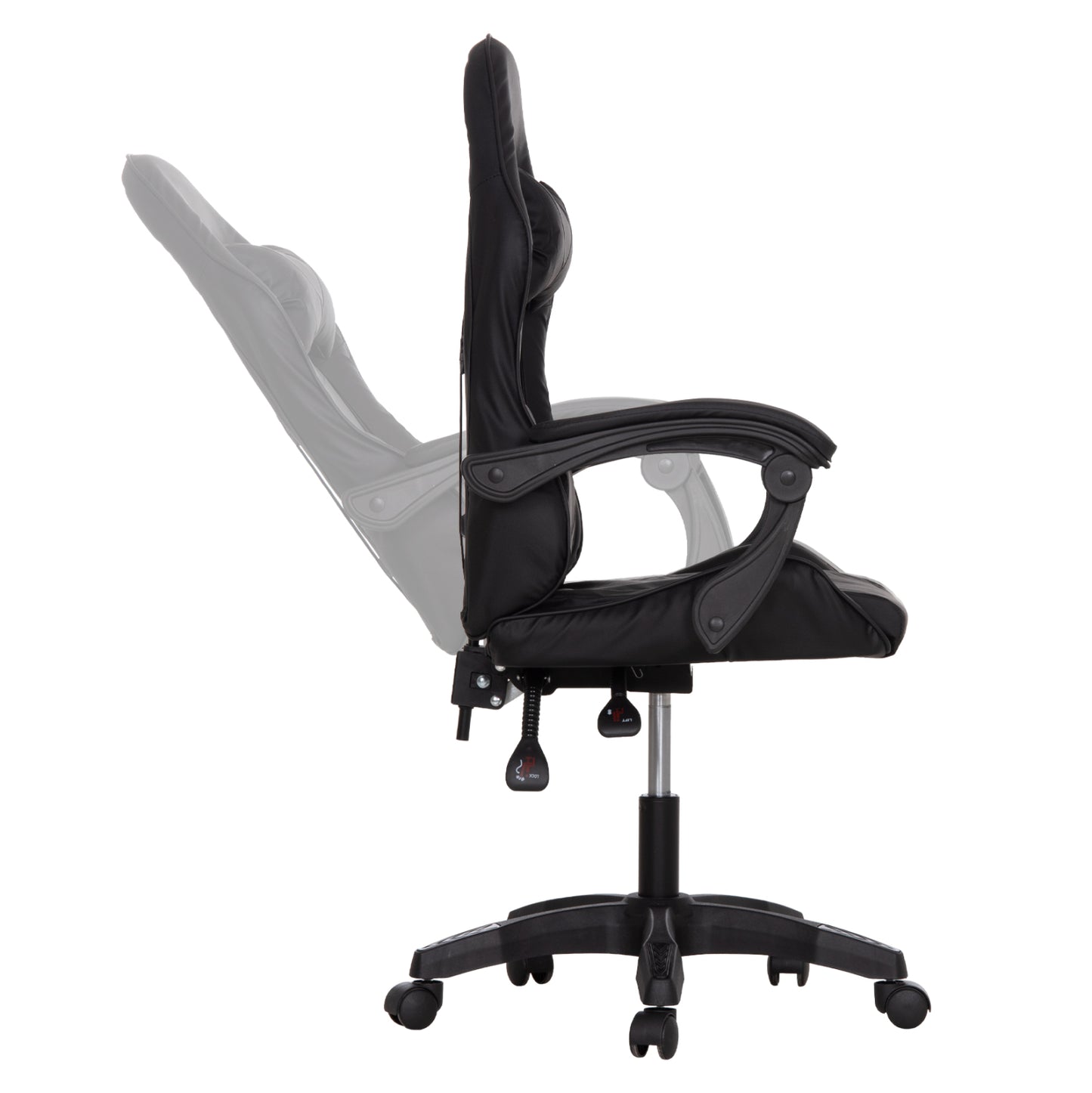 ΚΑΡΕΚΛΑ GAMING STRATUS HM1231.01 ΜΑΥΡΟ PVC--ΜΕ ΜΑΞIΛΑΡΑΚΙΑ ΜΕΣΗΣ/ΚΕΦΑΛΗΣ 60x59x117Υεκ