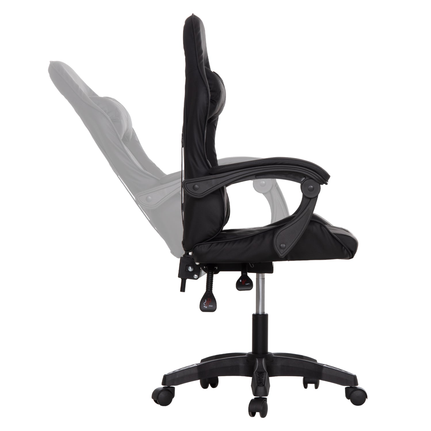 ΚΑΡΕΚΛΑ GAMING STRATUS HM1231.01 ΜΑΥΡΟ PVC--ΜΕ ΜΑΞIΛΑΡΑΚΙΑ ΜΕΣΗΣ/ΚΕΦΑΛΗΣ 60x59x117Υεκ