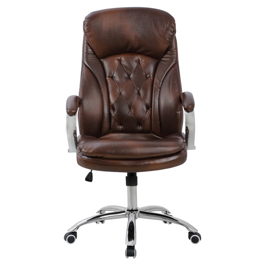 ΚΑΡΕΚΛΑ ΓΡΑΦΕΙΟΥ LANISHA HM1099.09 PU ΣΕ ΚΑΦΕ 65x73x125Υεκ