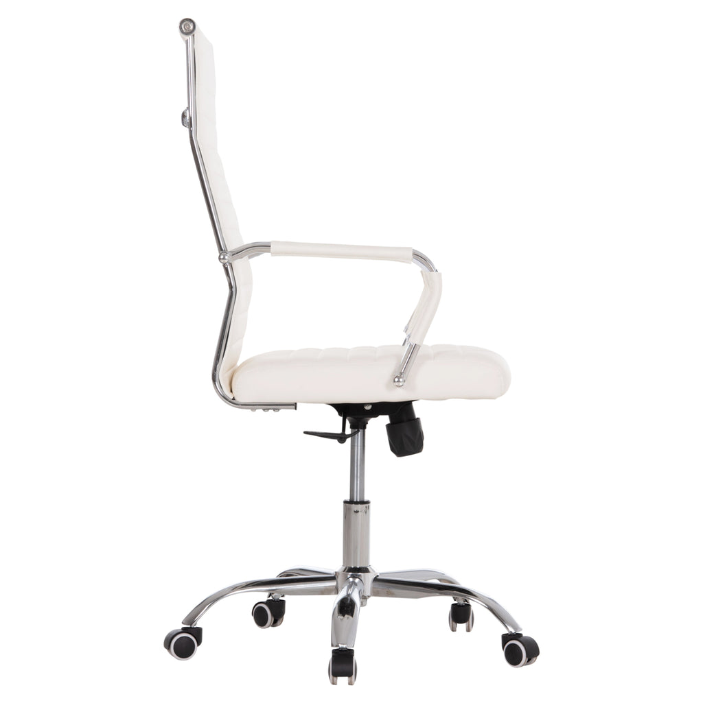 ΚΑΡΕΚΛΑ ΓΡΑΦΕΙΟΥ BOSS ΔΙΕΥΘΥΝΤΟΥ HM1059.32 ΛΕΥΚΟ PU ΠΟΔΙ ΧΡΩΜΙΟΥ 53x57x109Υεκ.