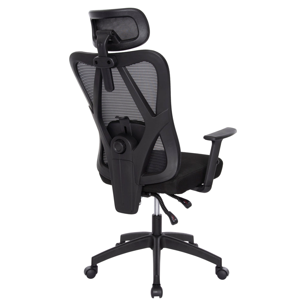 ΚΑΡΕΚΛΑ ΓΡΑΦΕΙΟΥ MEXER HM1195.01 ΜΑΥΡΟ MESH-PP ΒΑΣΗ 68x70x136Υεκ.